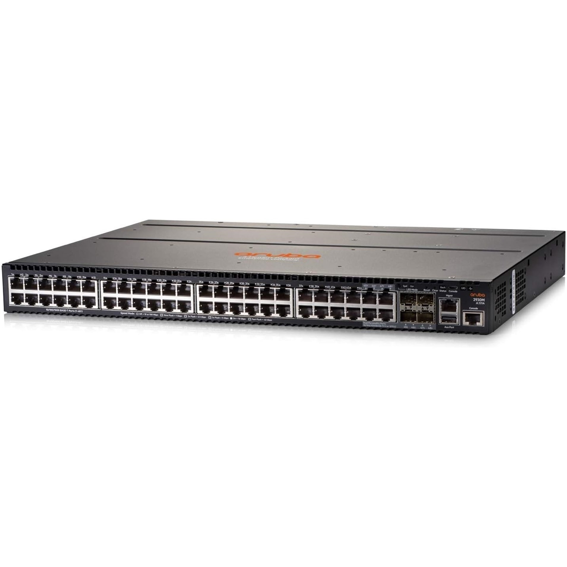 HP JL321A 48-Port WiFi 5 100Mbps RJ45 Desktop Specialty Switch, Black (Refurbished)