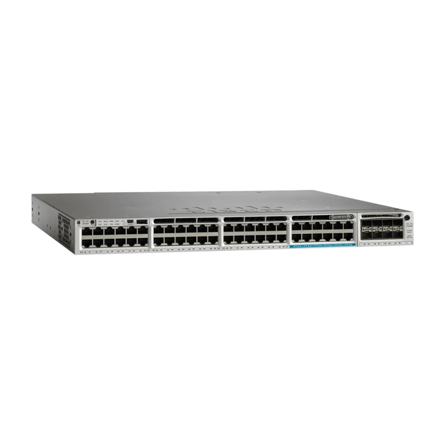 Cisco WS-C3850-12X48U-S Cisco Catalyst 3850 48 Port (12 mGig+36 Gig) UPoE IP Base Grade C (Scratch and Dent)
