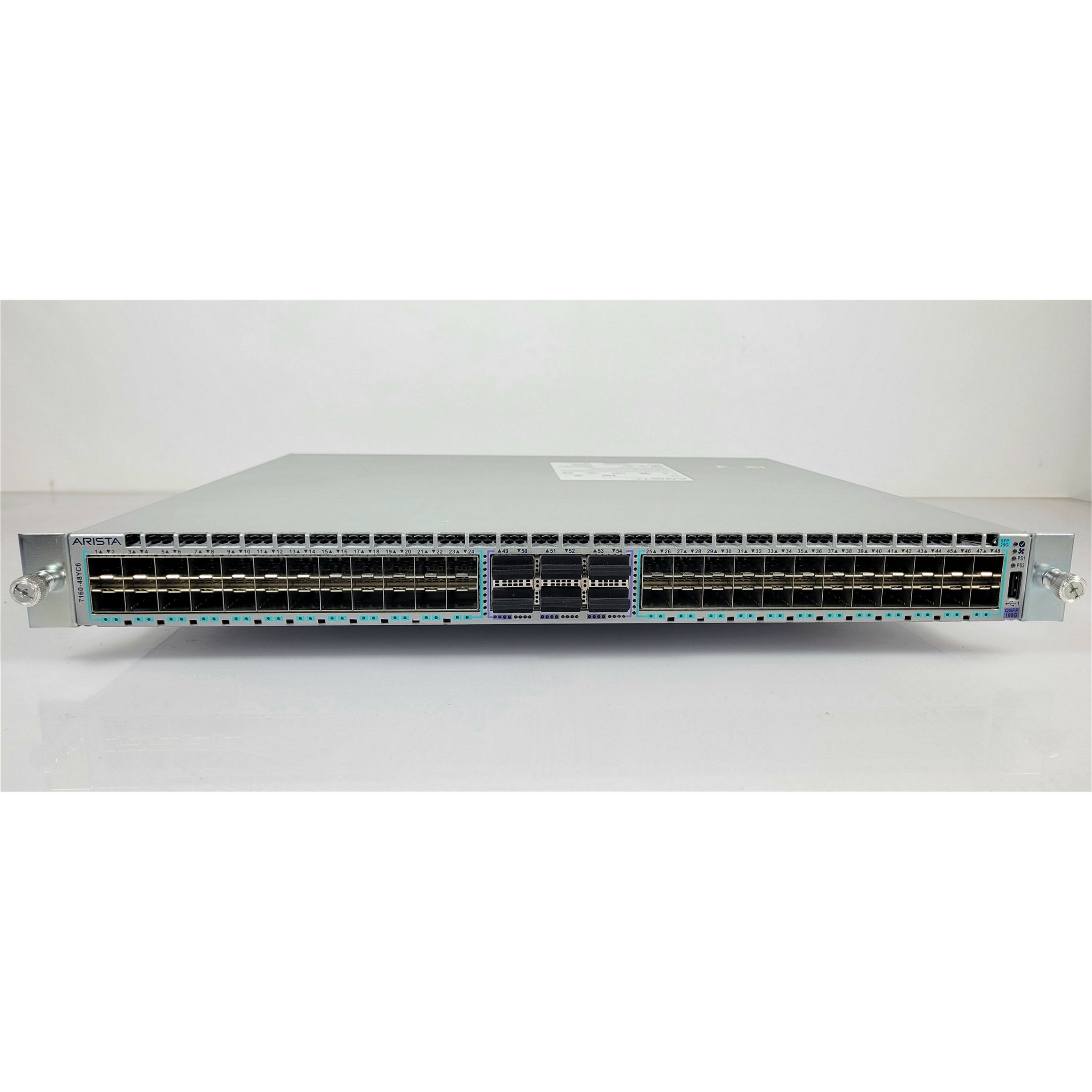Arista DCS-7160-48YC6-F 7160, High Capacity 48x 25GbE SFP and 6x 100GbE QSFP Grade A (Used - Good)