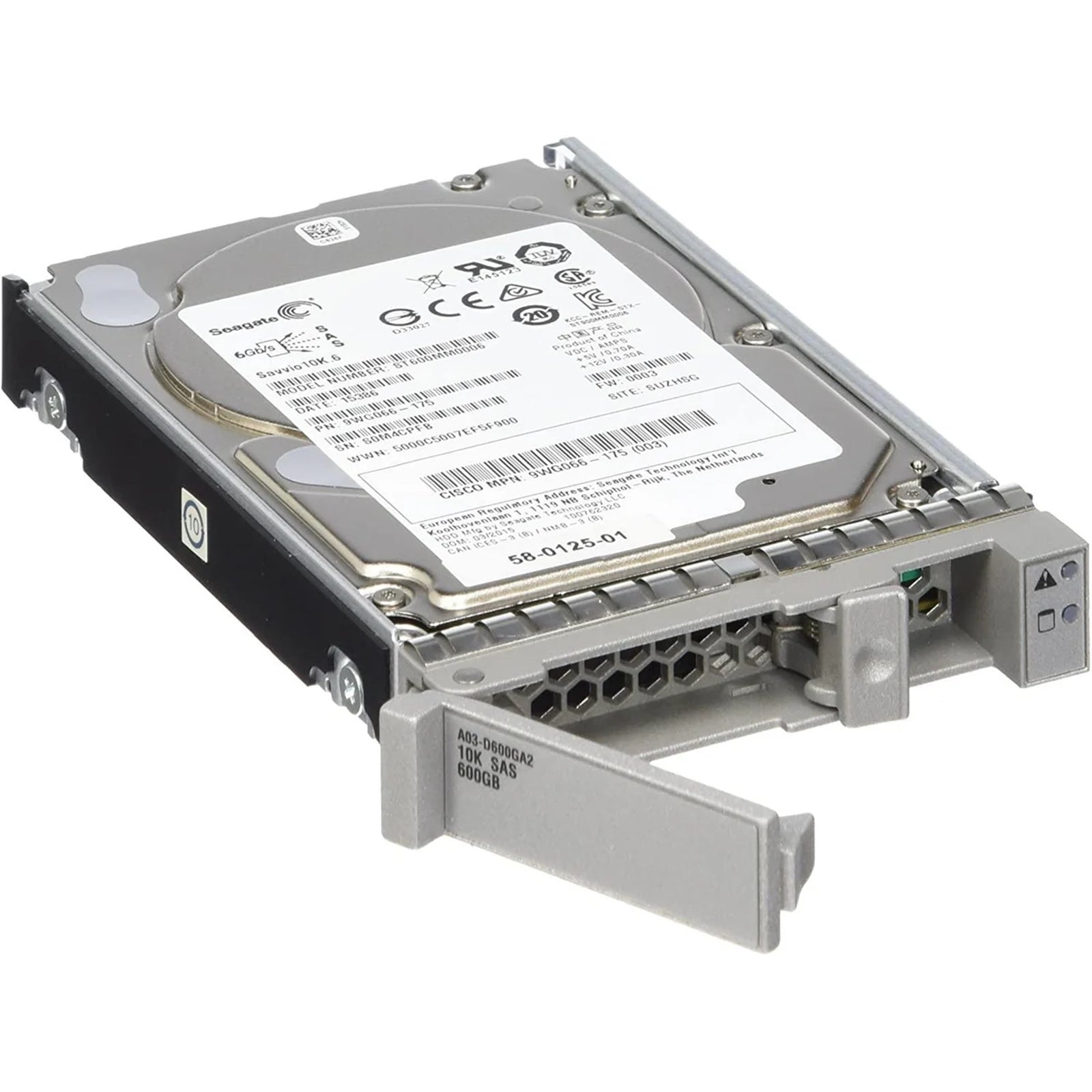 Cisco A03-D600GA2 2.5" 600GB 10000RPM SAS 6Gb/s Hard Disk Drive (HDD), Silver (Refurbished)