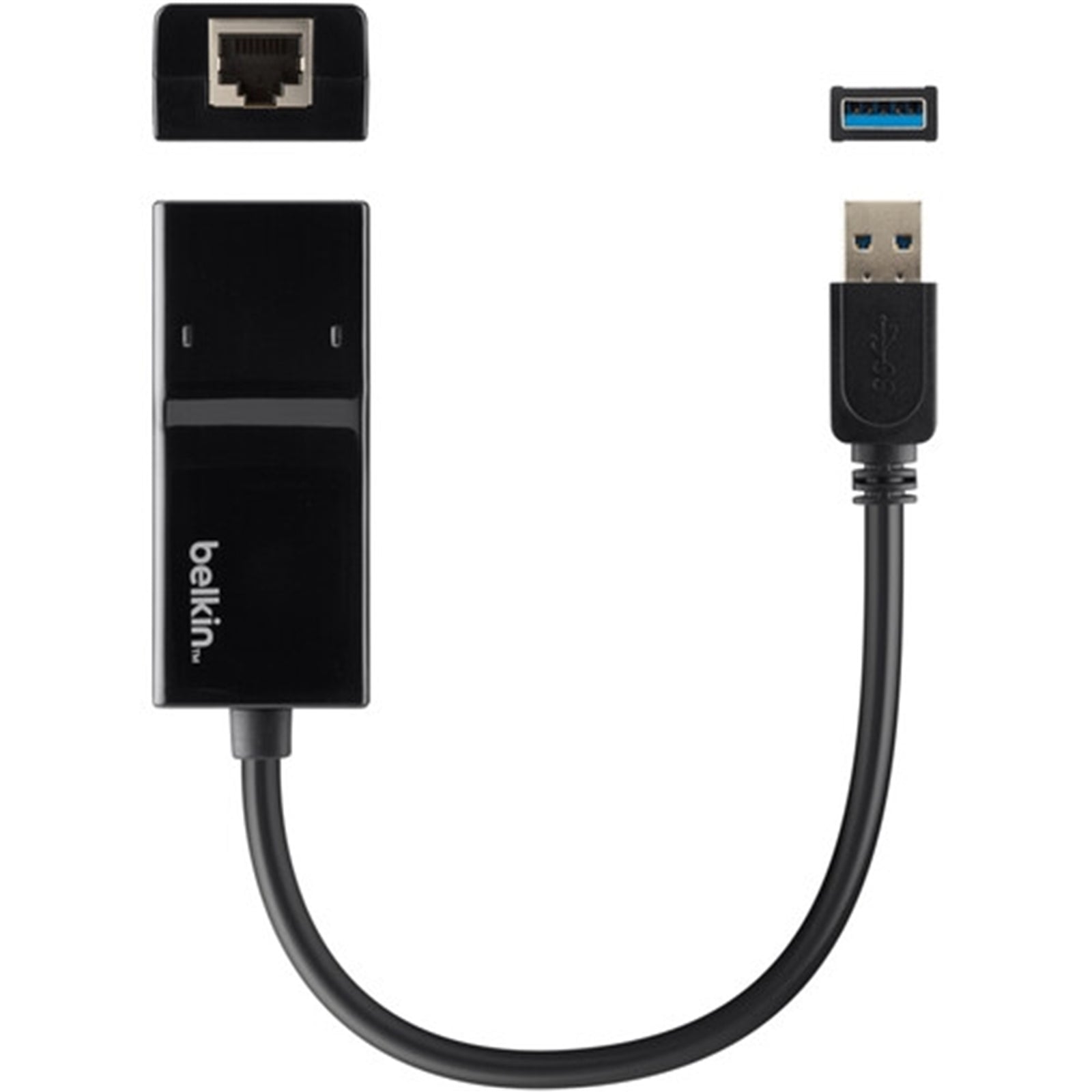 Belkin B2B048 USB Network Adapter, Black (Certified Refurbished)