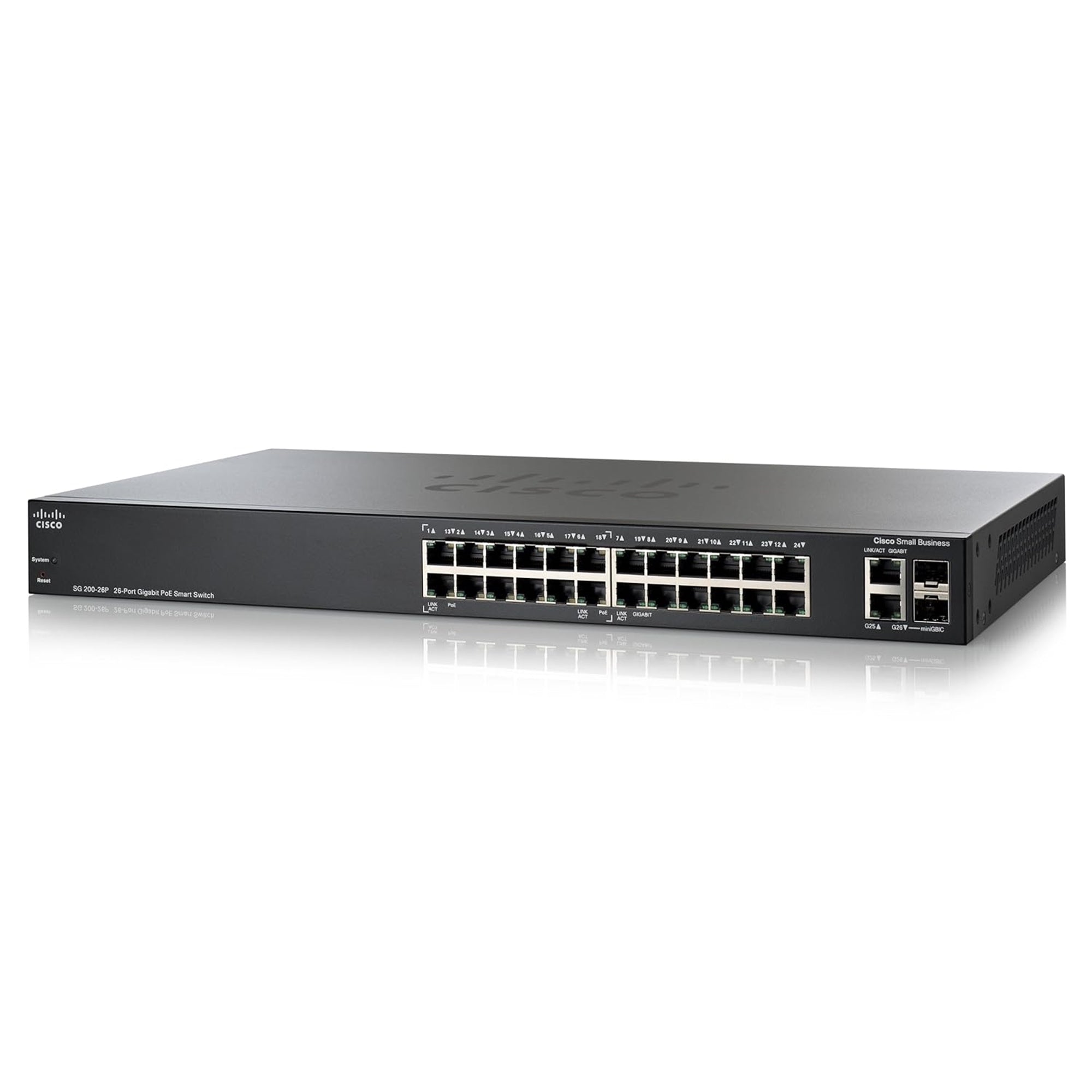 CISCO SLM2024PT SG200-26P 26-port Gigabit PoE Smart Switch (Refurbished)