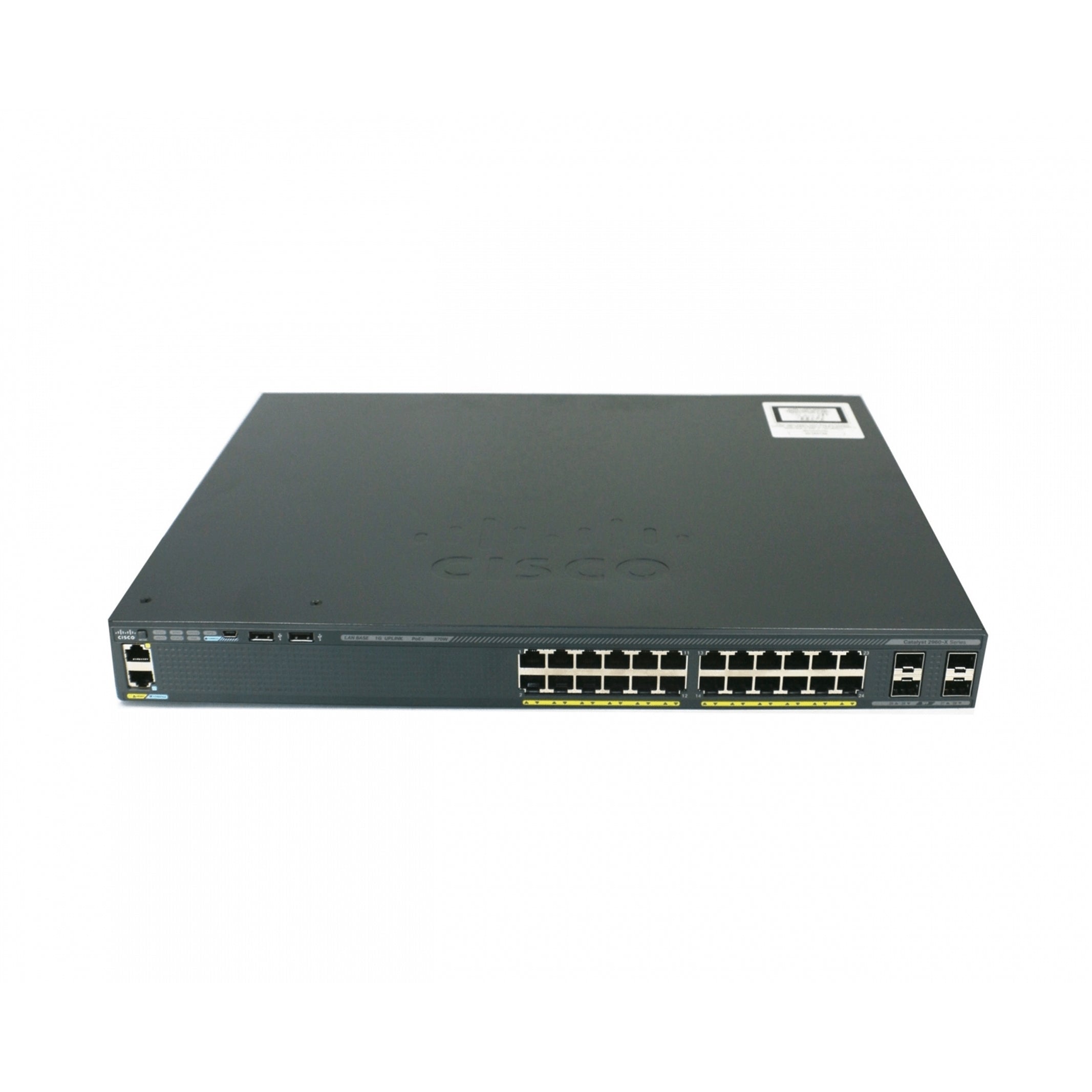 Cisco WS-C2960X-24PS-L Cat 2960-X 24 GIGE POE 370W, 4 x 1G SFP, LAN Base