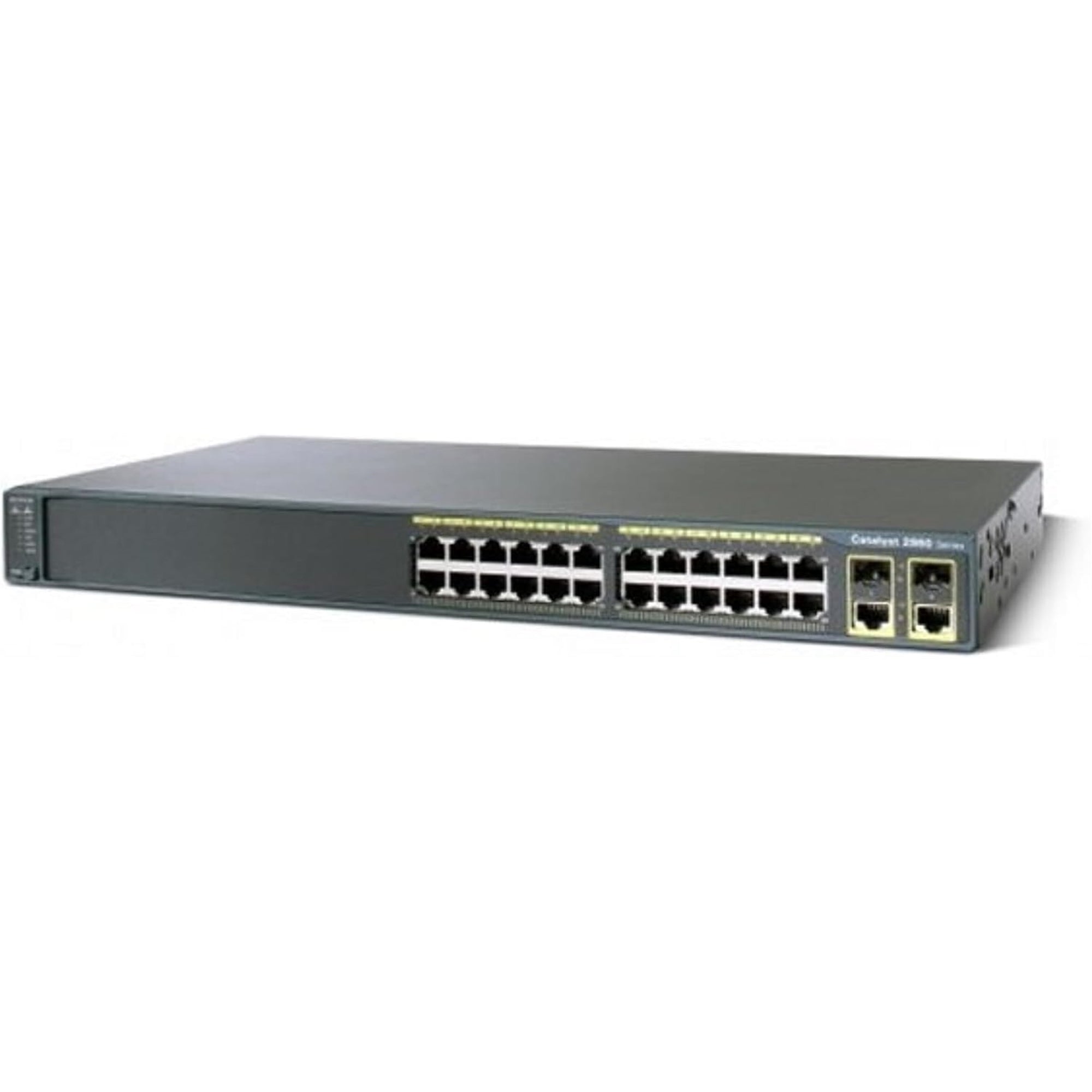 Cisco WS-C2960+24LC-S 24-Port 100Mbps RJ45 1U Specialty Switch, Black (Certified Refurbished)