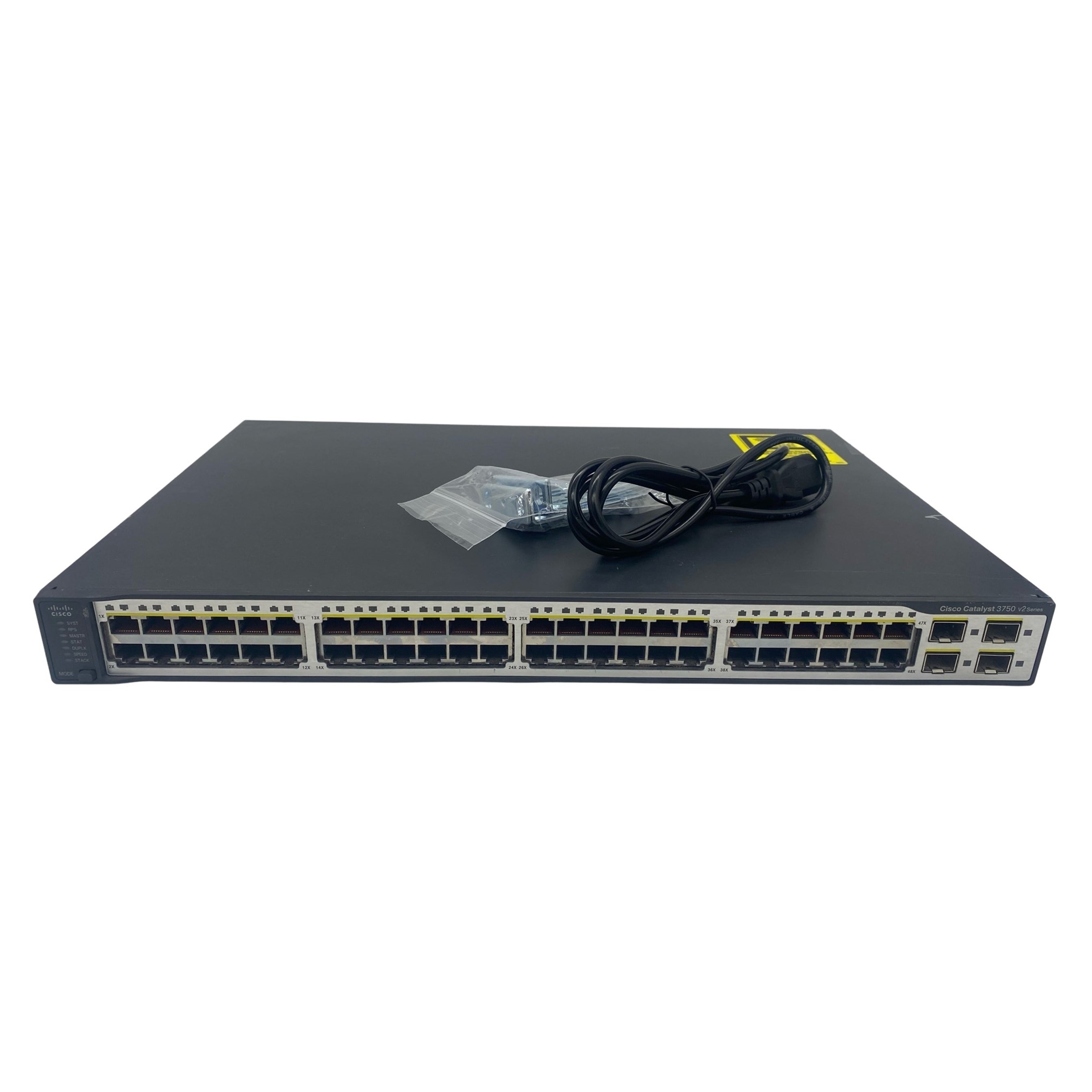 Cisco WS-C3750V2-48TS-S 48-Port 100Mbps RJ45 1U Specialty Switch, Grey (Used - Good)