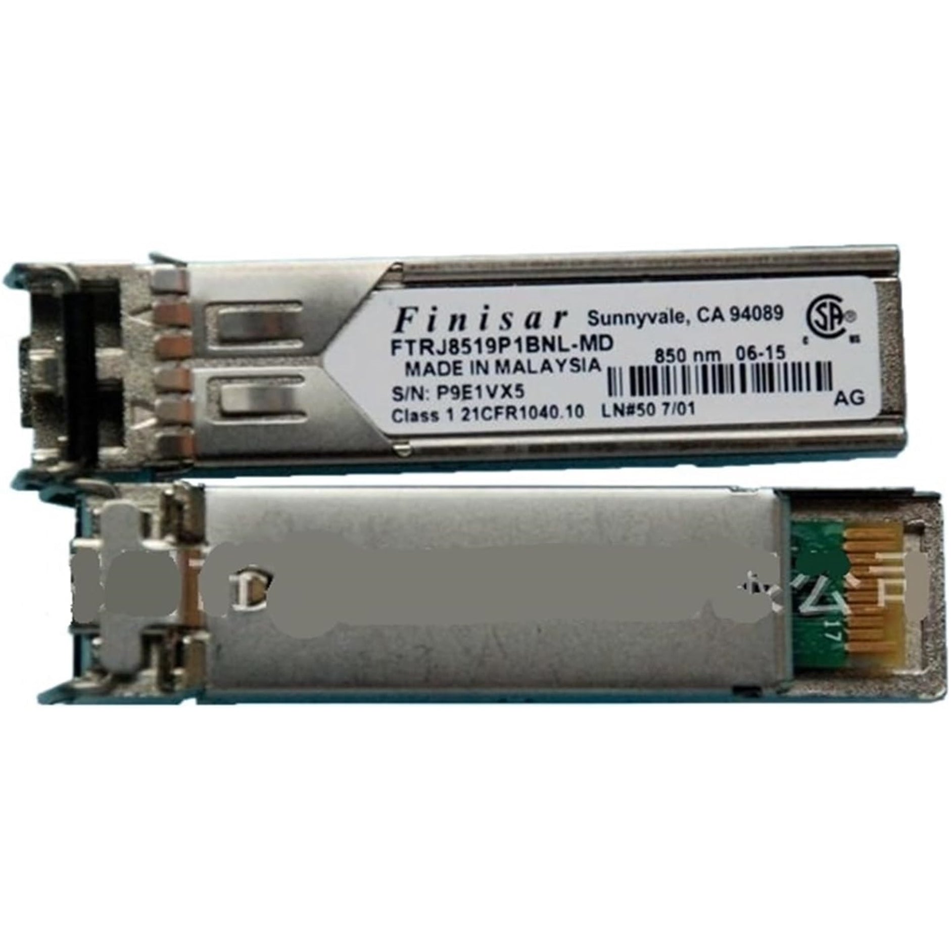 FINISAR FTRJ8519P1BNL-MD Fiber Channel SFP 2GB 850nm Transceiver, Silver (Certified Refurbished)