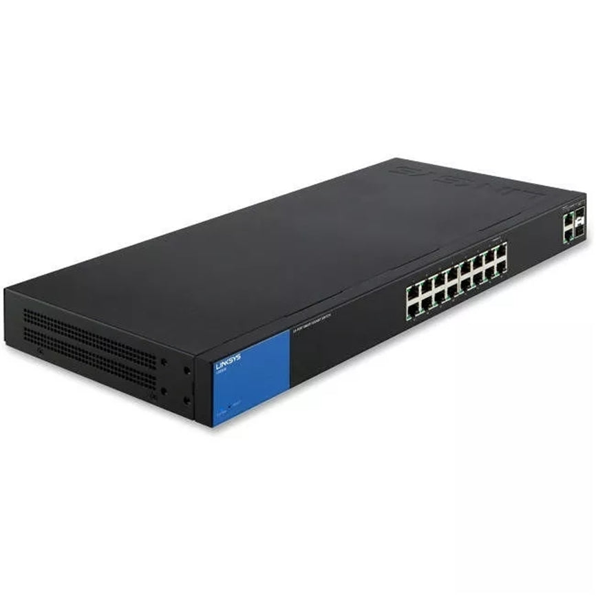 Lynksys LGS318 16 Port Gigabit Smart Switch w/ 2x Combo Gig Ports Grade A (Used - Good)