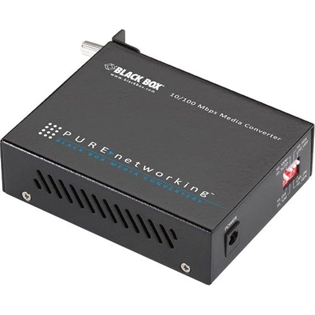 BLACK BOX LH-C201A 10-/100- Copper to 100-Mbps Fast Ethernet Duplex Fibre, White (Certified Refurbished)