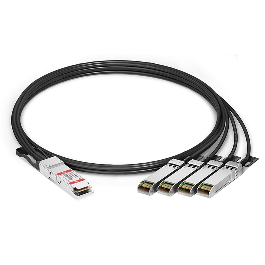 Arista CAB-Q-4S-100G-2M Compatible 100G QSFP28 to 4 x 25G SFP28 Breakout Cable (Black) (Certified Refurbished)