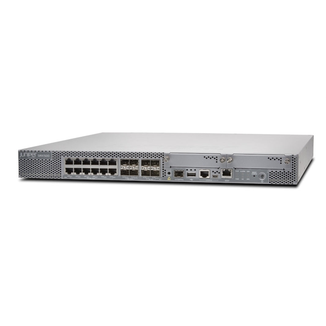 Juniper SRX1500-SYS-JE-AC SRX1500 Srvs Gateway 16GE, 4x10GE, 16G F, 100G SSD Grade A (Used - Good)