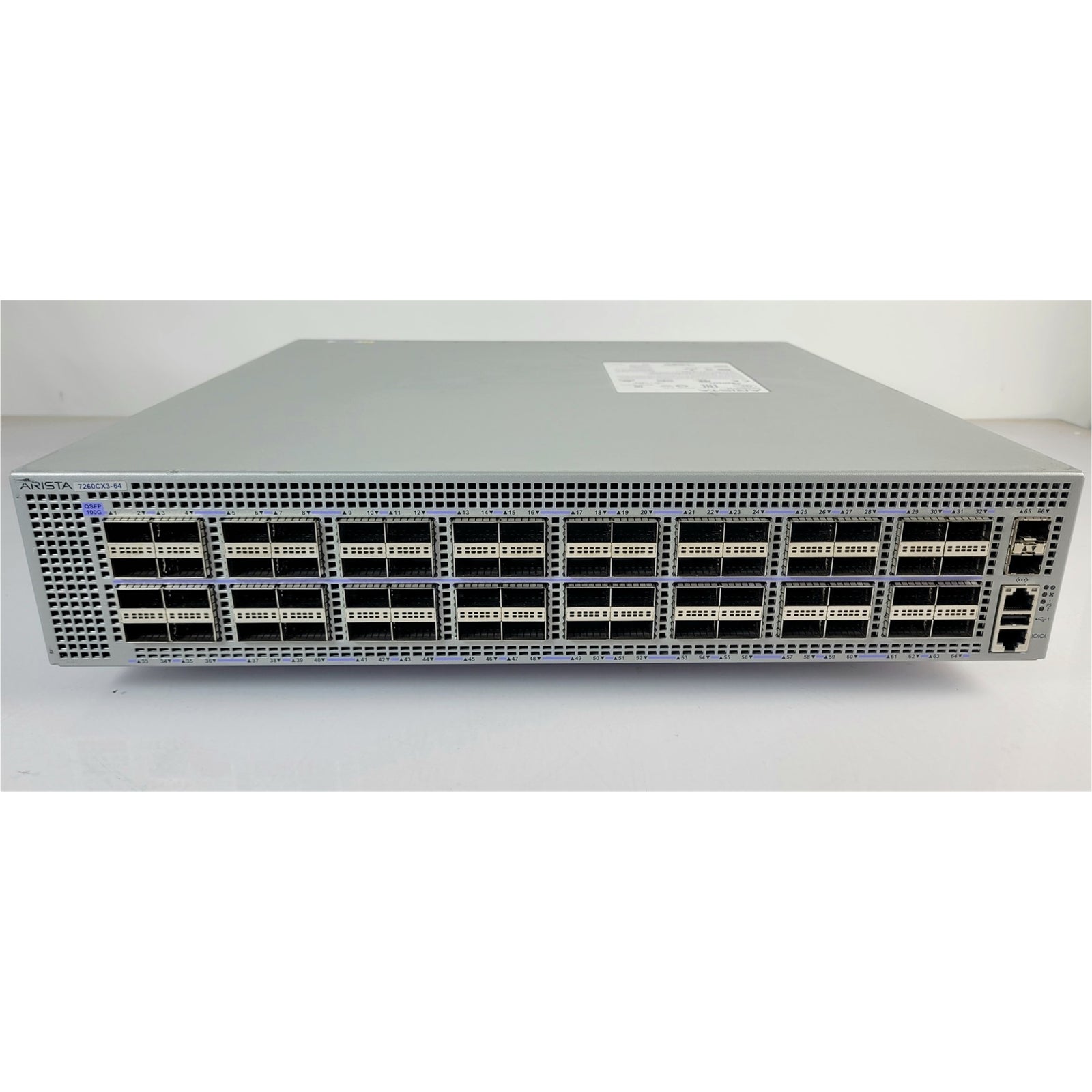 Arista DCS-7260CX3-64-F 64x100GbE QSFP & 2xSFP+, F-to-R air, 2x AC Grade A (Used - Good)