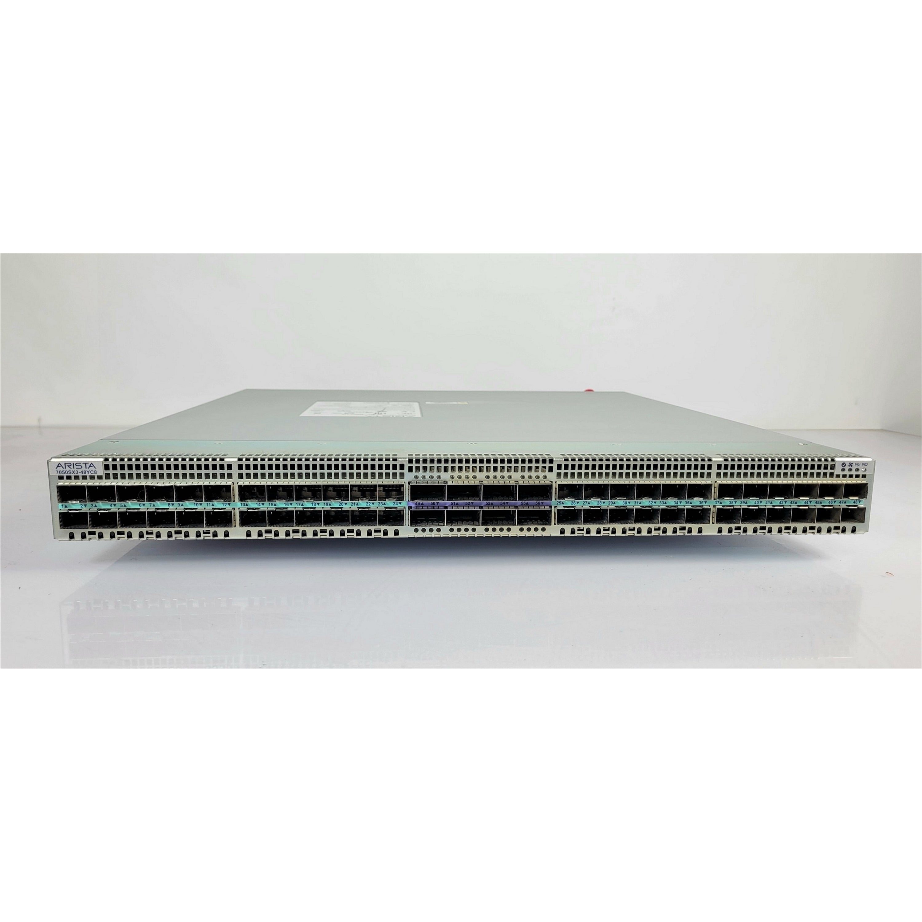 Arista DCS-7050SX3-48YC8-F 7050X3, 48x25GbE SFP & 8x100GbE QSFP, F-to-R, 2x AC (New Open Box)