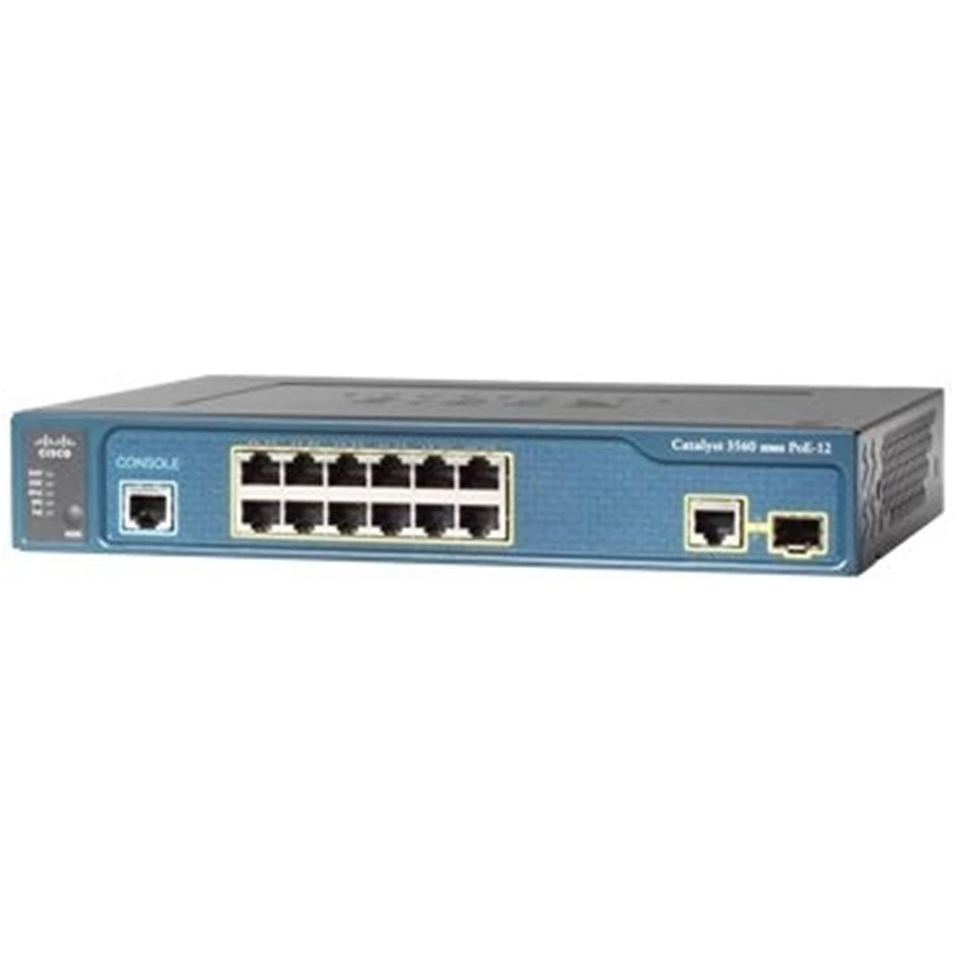 Cisco WS-C3560-12PC-S 12-Port 100Mbps RJ45 Desktop Specialty Switch, Blue (Scratch and Dent)