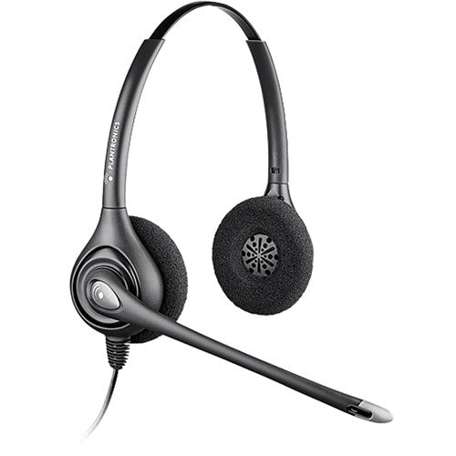 Plantronics SupraPlus Wideband (Noise-Canceling Binaural) Headset, Black (Certified Refurbished)