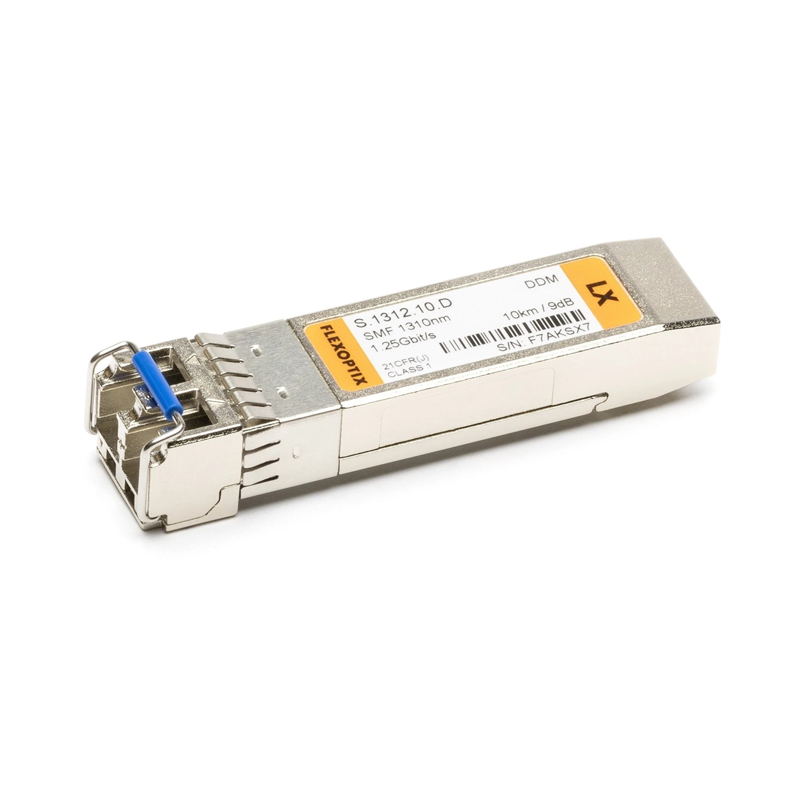 FLEXOPTIX S.1312.10.D 1G SFP LX, 10 km, 1310 nm Transceiver, Silver (Certified Refurbished)