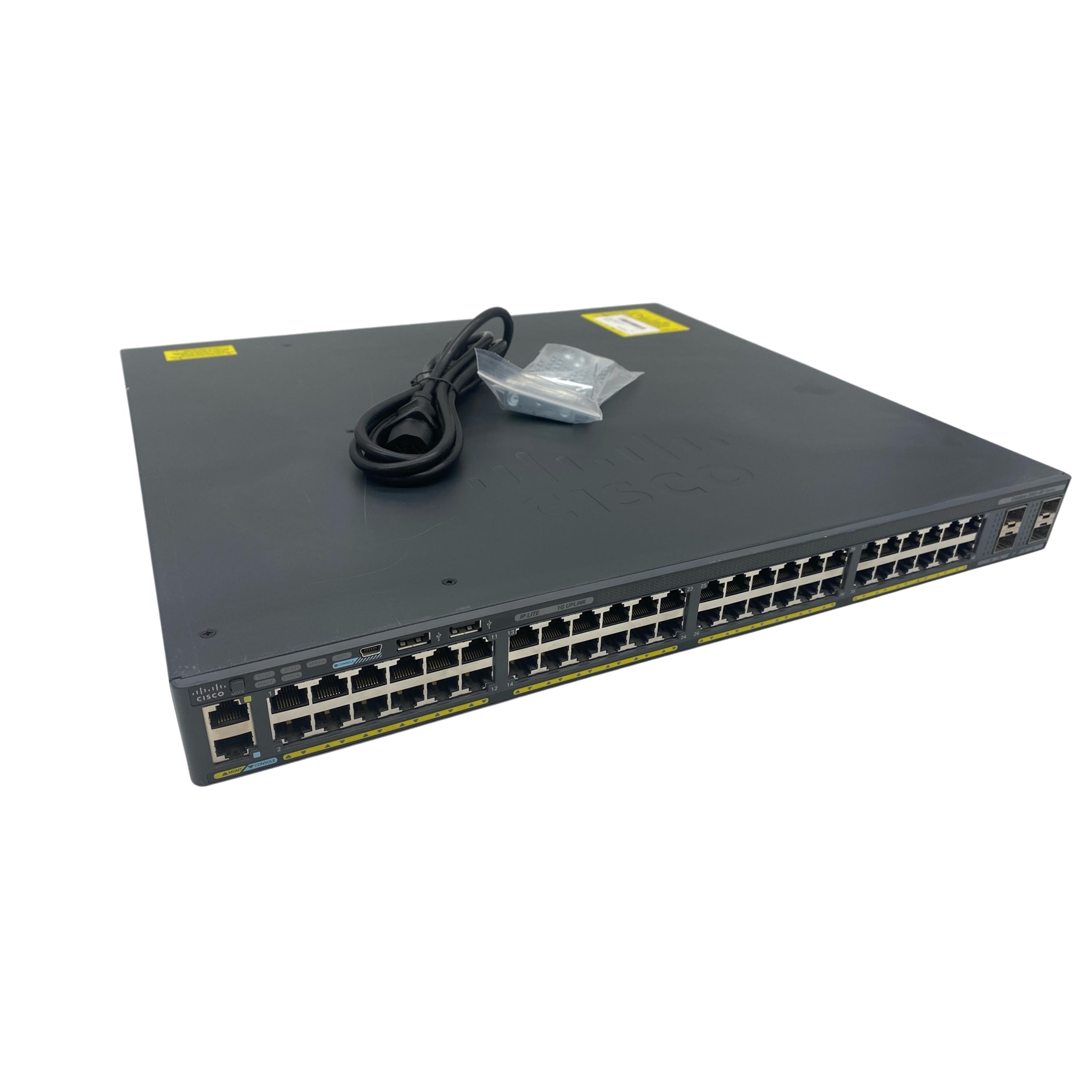 Cisco WS-C2960XR-48TS-I 48-Port 100Mbps RJ45 1U Specialty Switch, Grey (Used - Good)