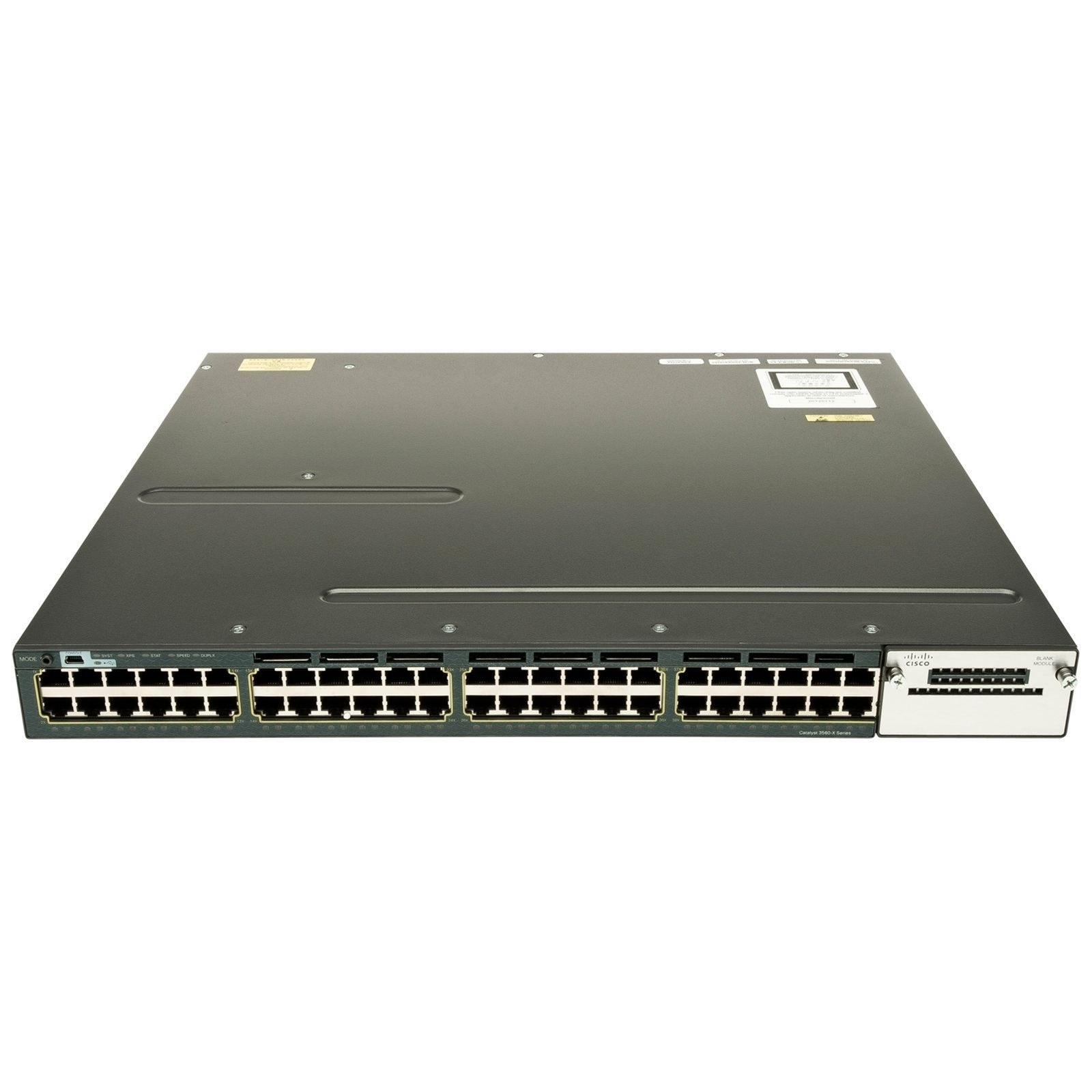 Cisco WS-C3560X-48P-E 48-Port 100Mbps RJ45 Desktop Specialty Switch, Blue (Certified Refurbished)