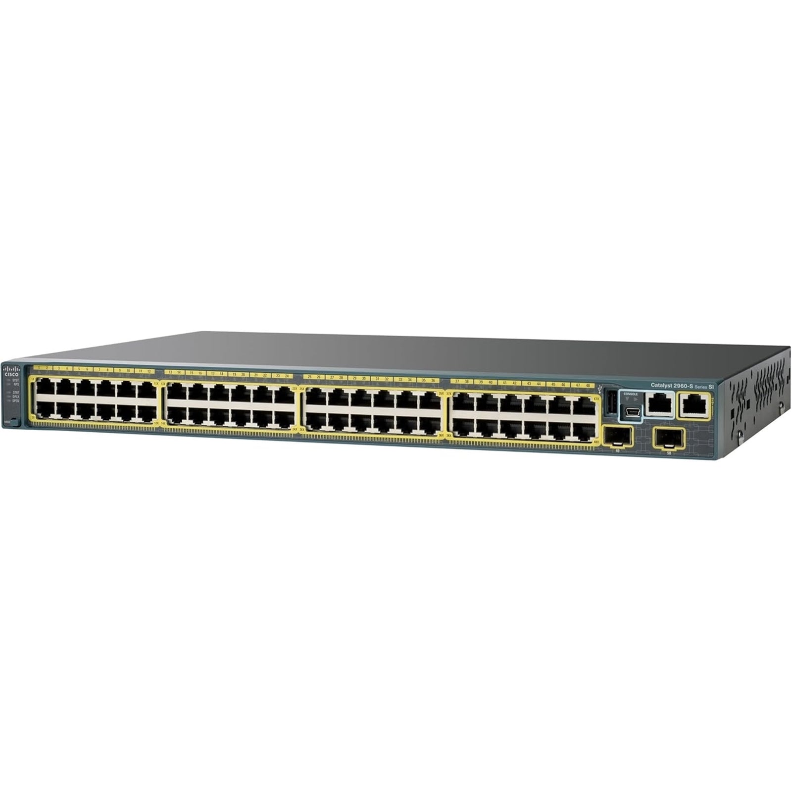 Cisco WS-C2960S-48TS-L 48-Port 100Mbps RJ45 1U Specialty Switch, Grey (Scratch and Dent)