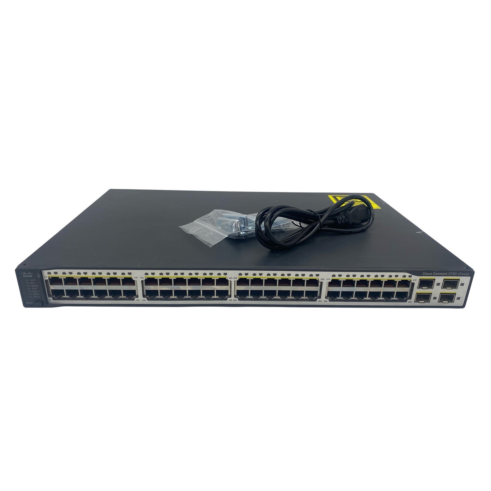 Cisco WS-C3750V2-48TS-S 48-Port 100Mbps RJ45 1U Specialty Switch, Grey (Certified Refurbished)