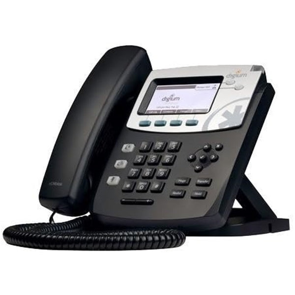 Digium D45 2-Line Gigabit SIP Phone with HD Voice, Backlit Display, Icon Keys, Black (New Open Box)