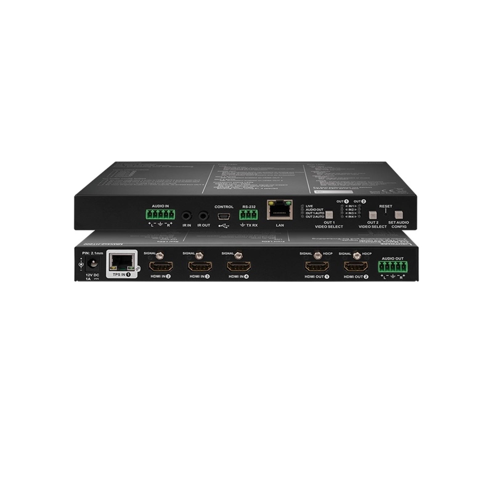 Lightware MMX4X2-HT200 6-Port Multiport Switcher with 3x Icron USB Ranger (Certified Refurbished)