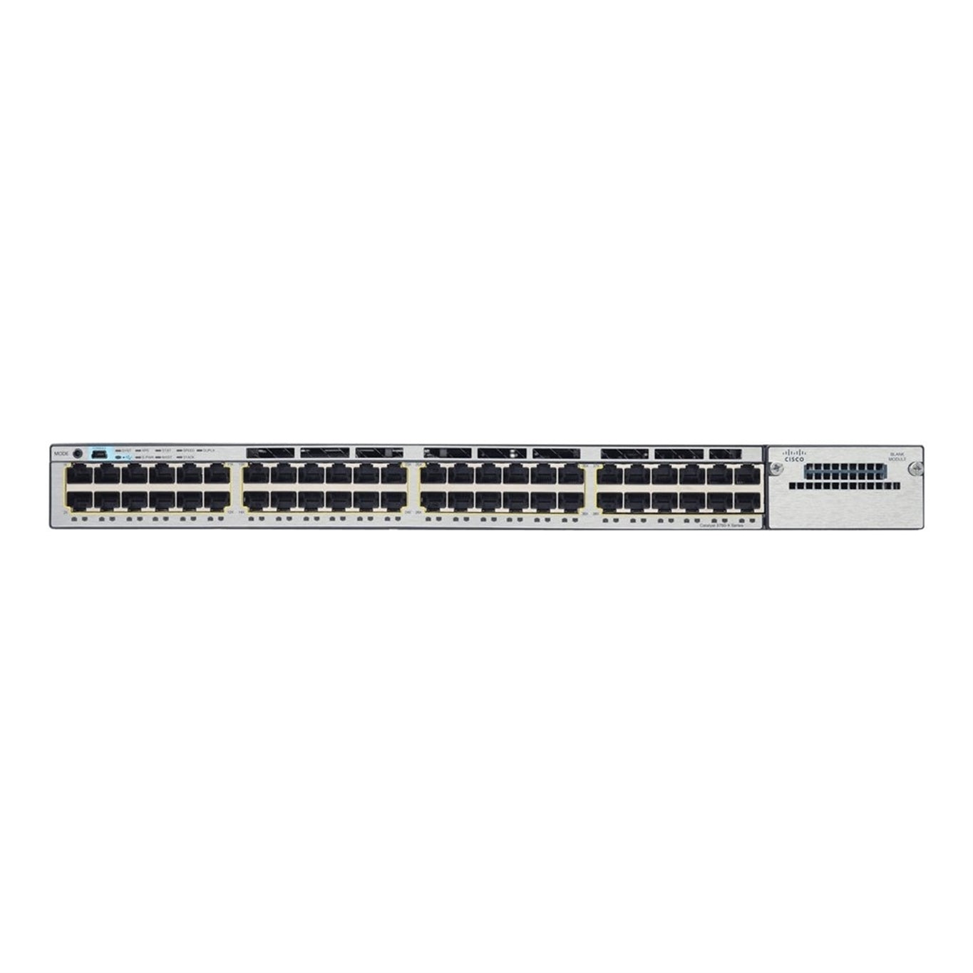 Cisco WS-C3750X-48T-S 48-Port 100Mbps RJ45 1U Switch, Black (Scratch and Dent)