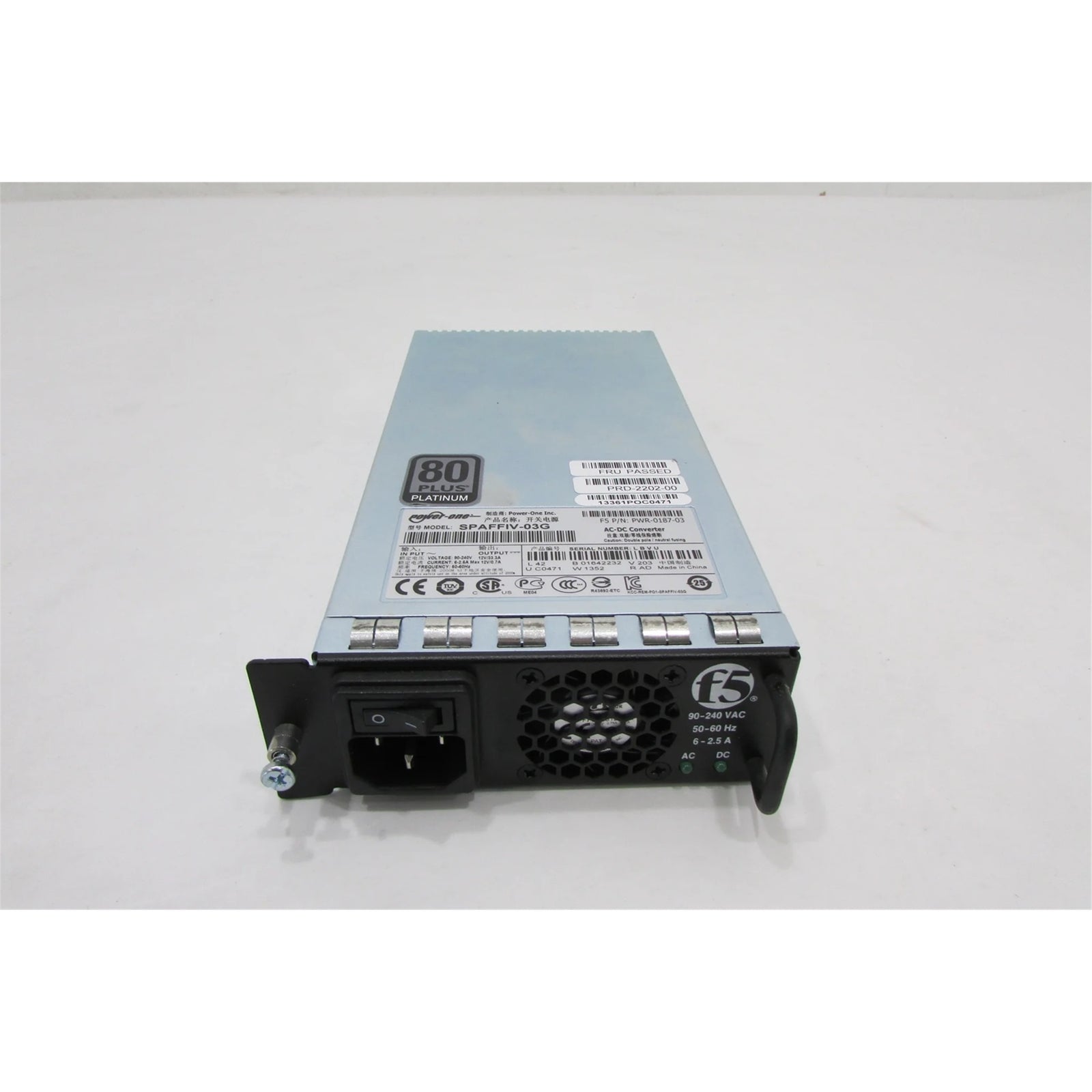 F5 Networks 400-Watts 90-240V 50-60Hz 80-Plus Power Supply (Certified Refurbished)