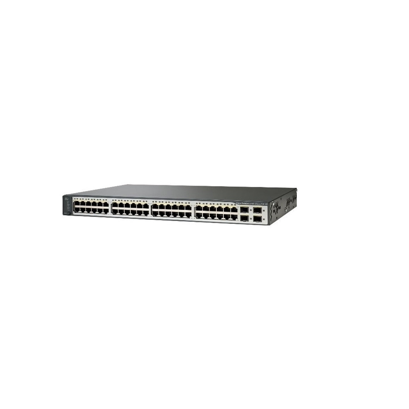 Cisco WS-C3750V2-48PS-E,REF 48-Port WiFi 5 100Mbps RJ45 Desktop Specialty Switch, Black (Certified Refurbished)