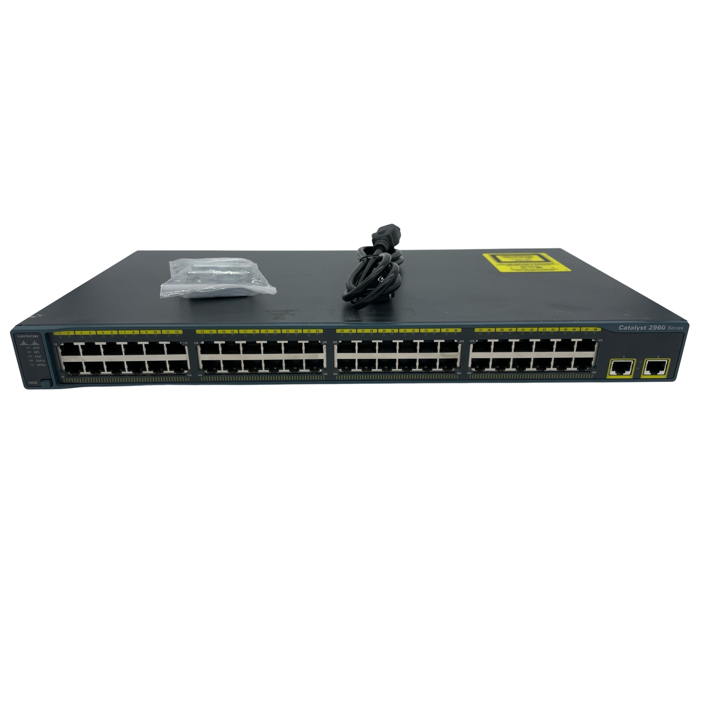 Cisco WS-C2960-48TT-L 48-Port 100Mbps RJ45 1U Switch, Grey (Scratch and Dent)