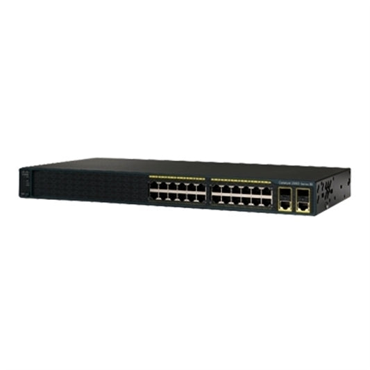 Cisco WS-C2960-24PC-L 24-Port WiFi 5 100Mbps RJ45 Desktop Specialty Switch, Black (Refurbished)