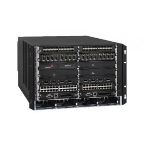 Brocade BR-MLXE-8-MR2-M-AC MLXe-8 AC sys w/ 1xMR2 (M) mgmt mod, 2xHS fab mods, 2x AC (Certified Refurbished)