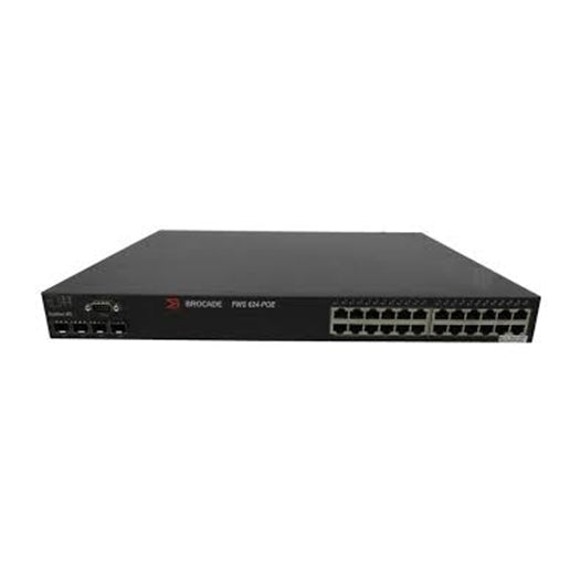 Broadcom FWS624G-POE FastIron Workgroup 624G-POE 20 10/1000 + 4 combo Ethernet Switch