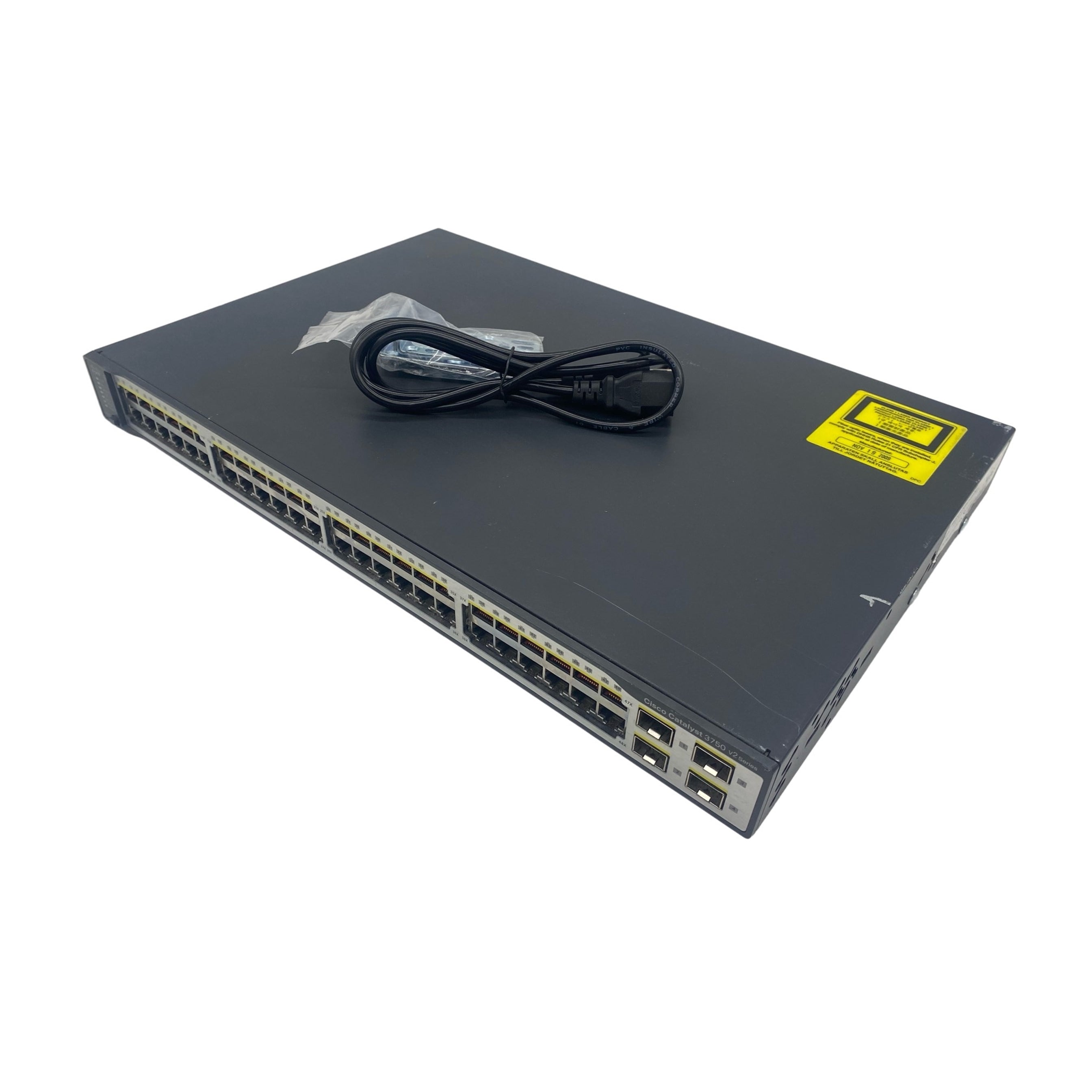 Cisco WS-C3750V2-48TS-S 48-Port 100Mbps RJ45 1U Specialty Switch, Grey (Used - Good)