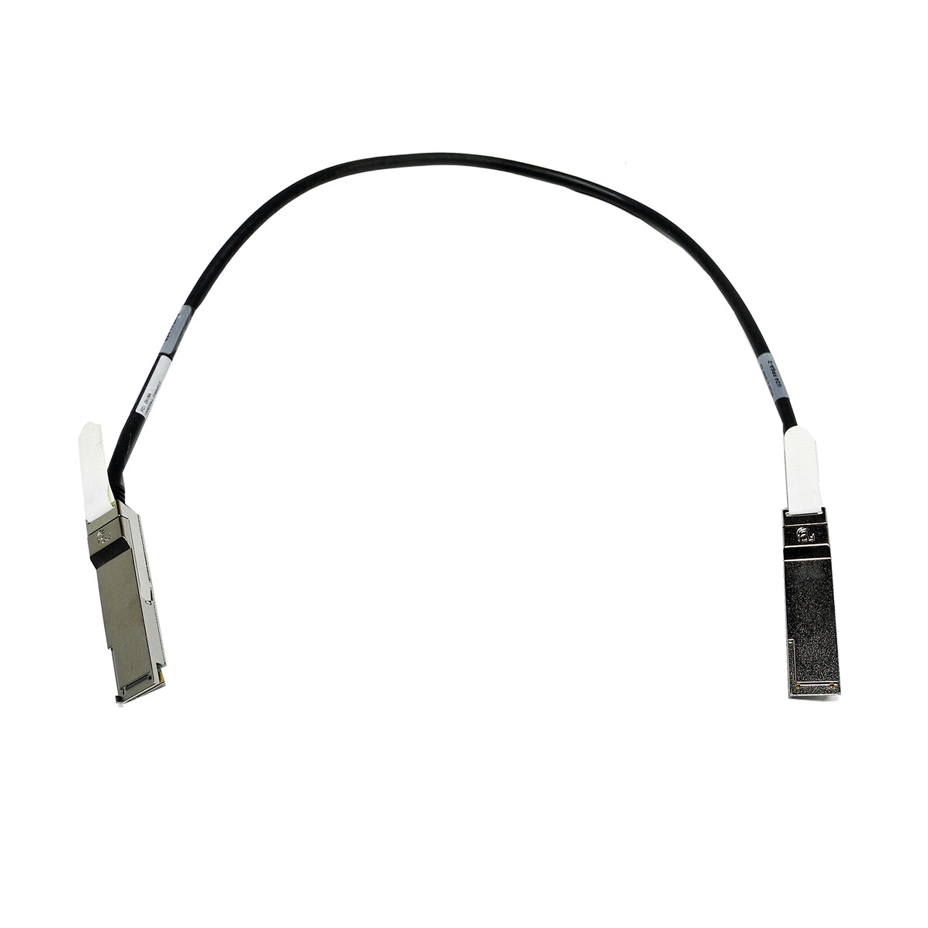 Amphenol 10093084-200AHFLF 0.75m Long QSFP+ 30AWG FCI Data Cable, Black