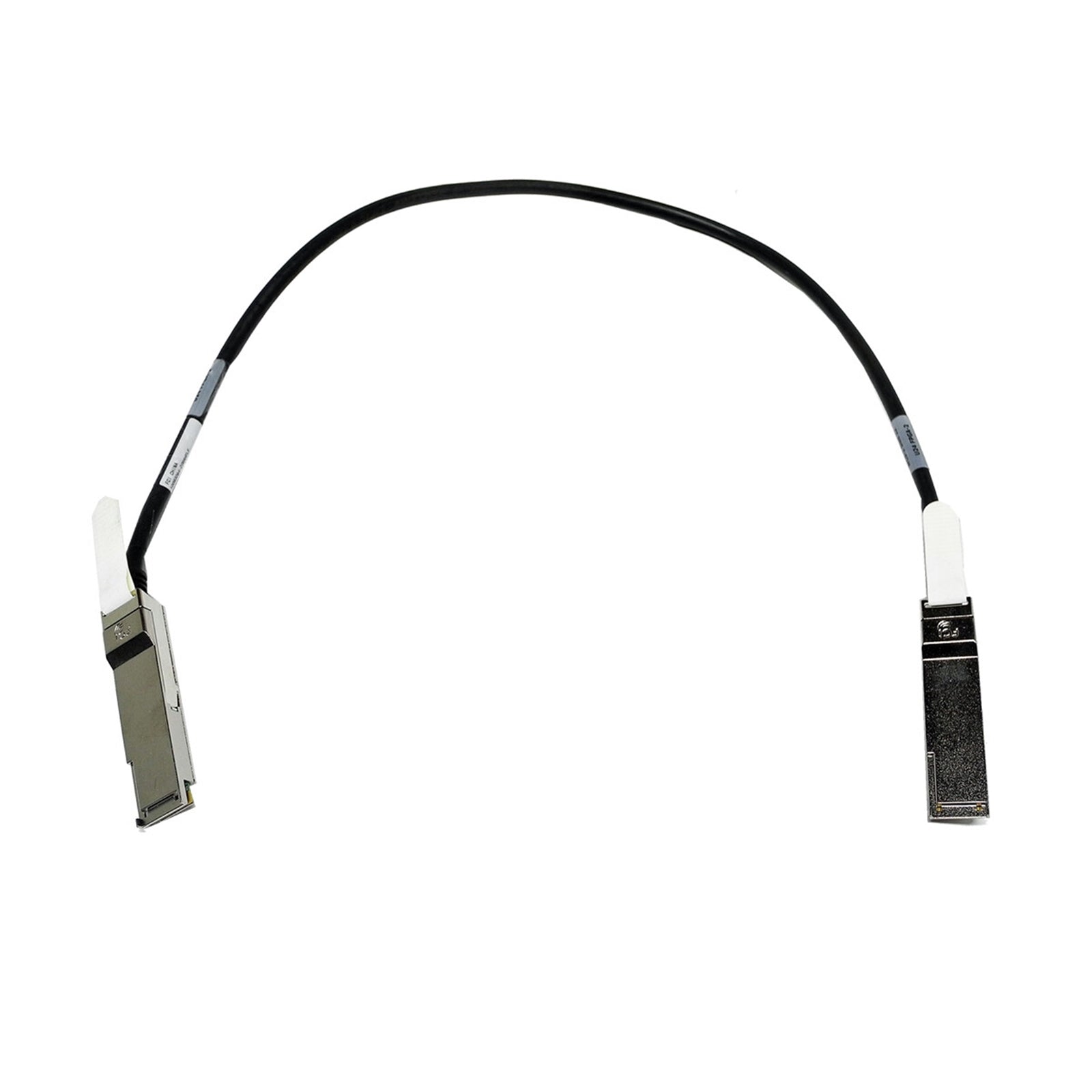 Amphenol 10093084-200AHFLF 0.75m Long QSFP+ 30AWG FCI Data Cable, Black