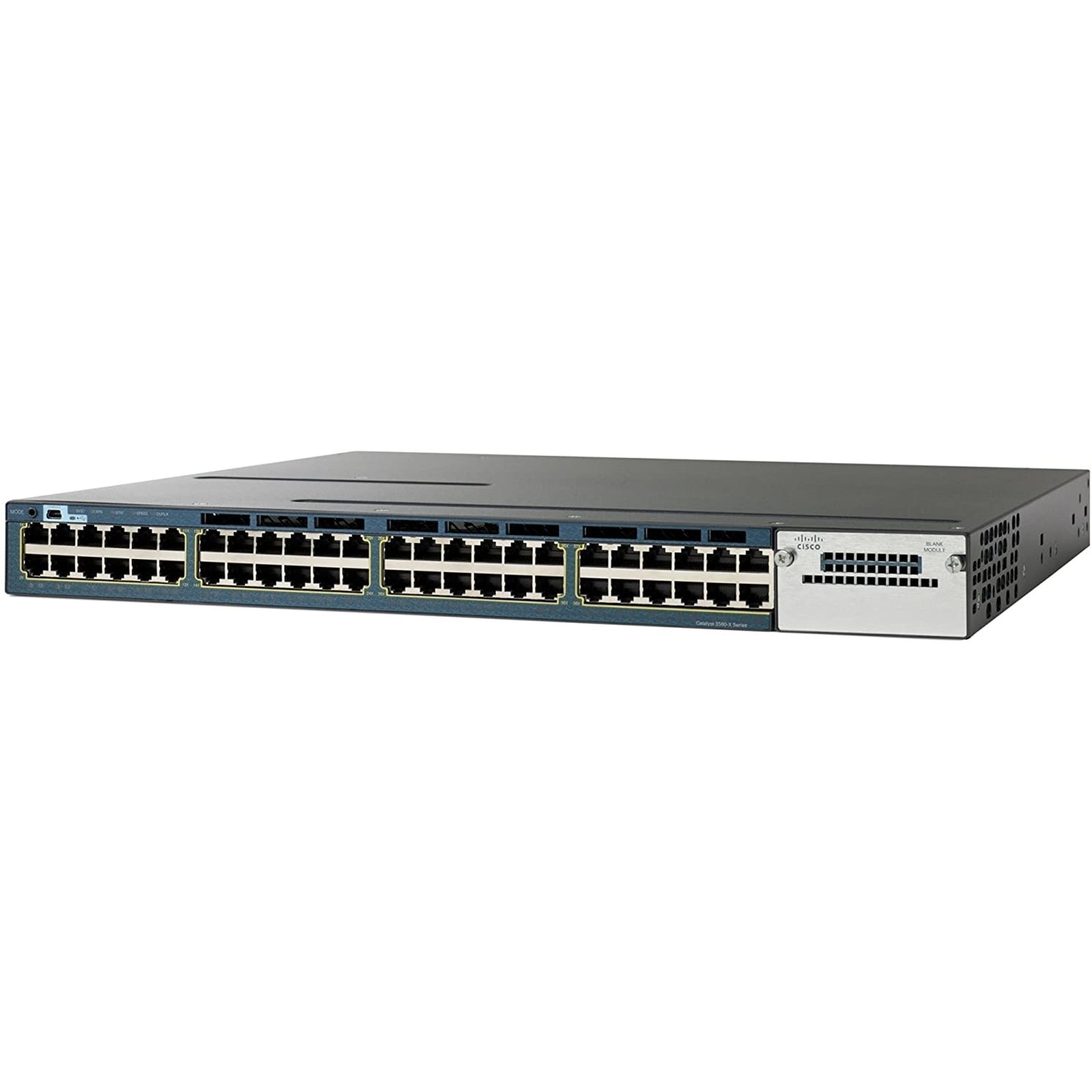 Cisco WS-C3560X-48P-E 48-Port 100Mbps RJ45 Desktop Specialty Switch, Blue (Certified Refurbished)