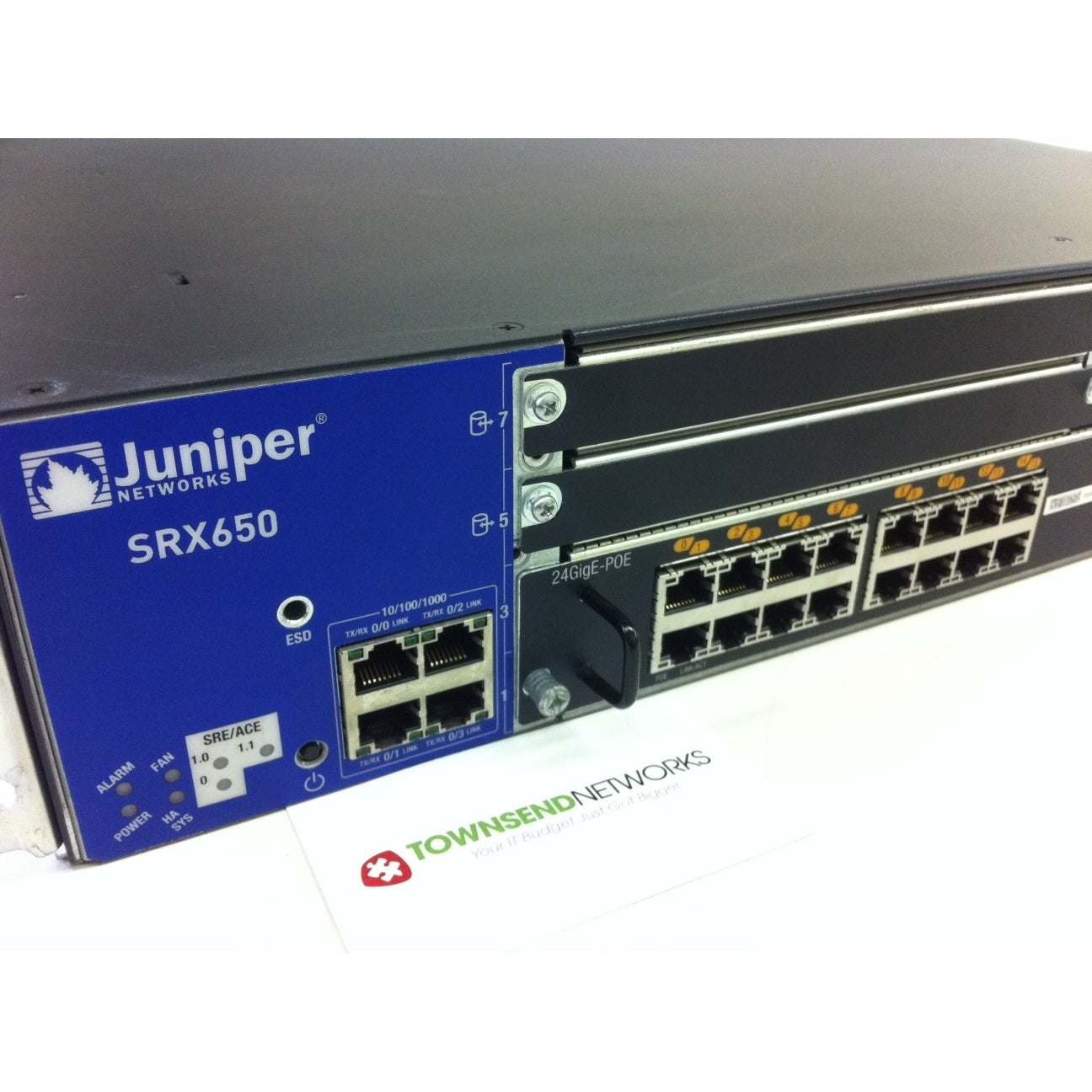 Juniper Networks SRX650-BASE-SRE6-645AP 16-Port WiFi 5 100Mbps RJ45 1U Specialty Switch, Grey (Certified Refurbished)