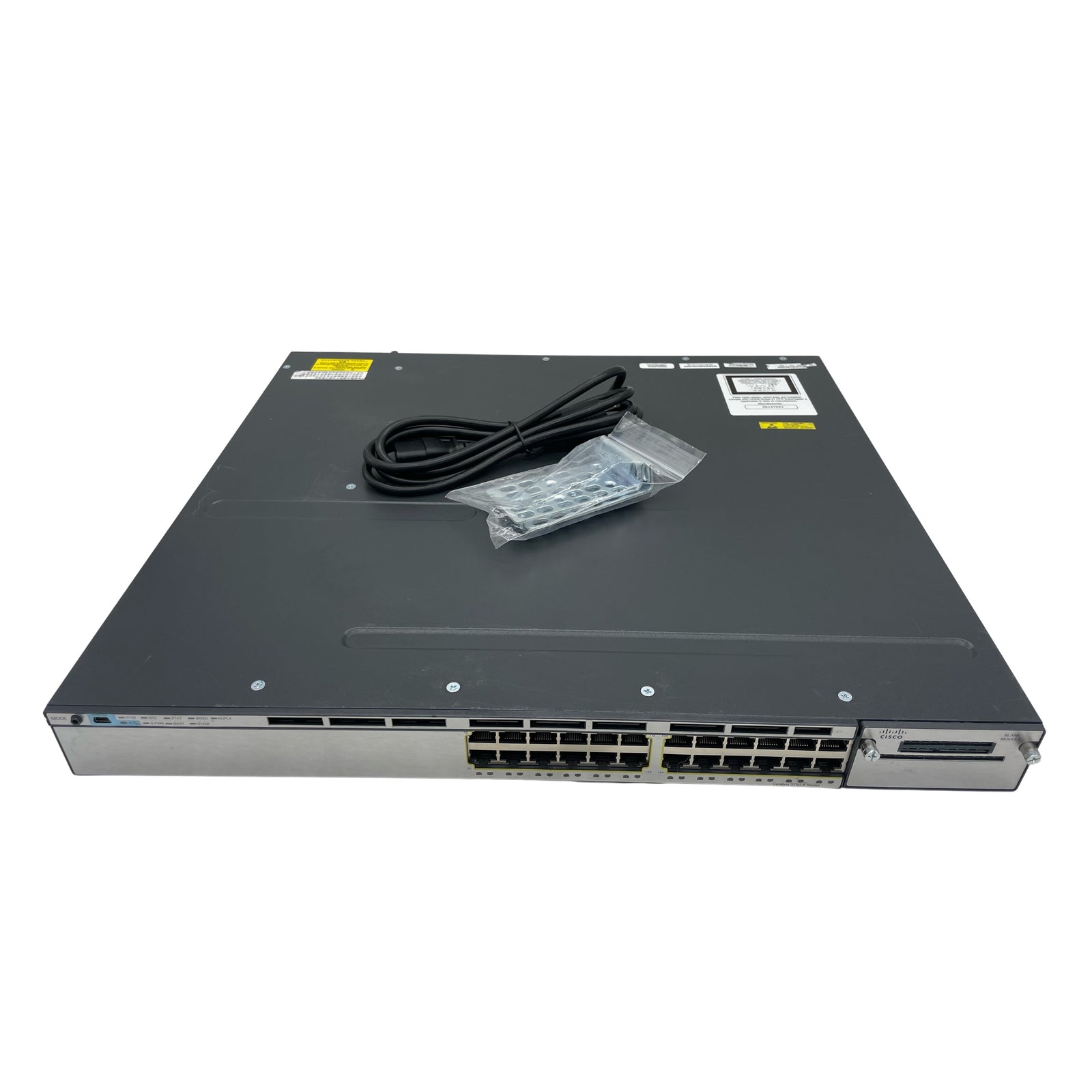 Cisco WS-C3750X-24T-L 24-Port 100Mbps RJ45 1U Specialty Switch, Grey (Used - Good)