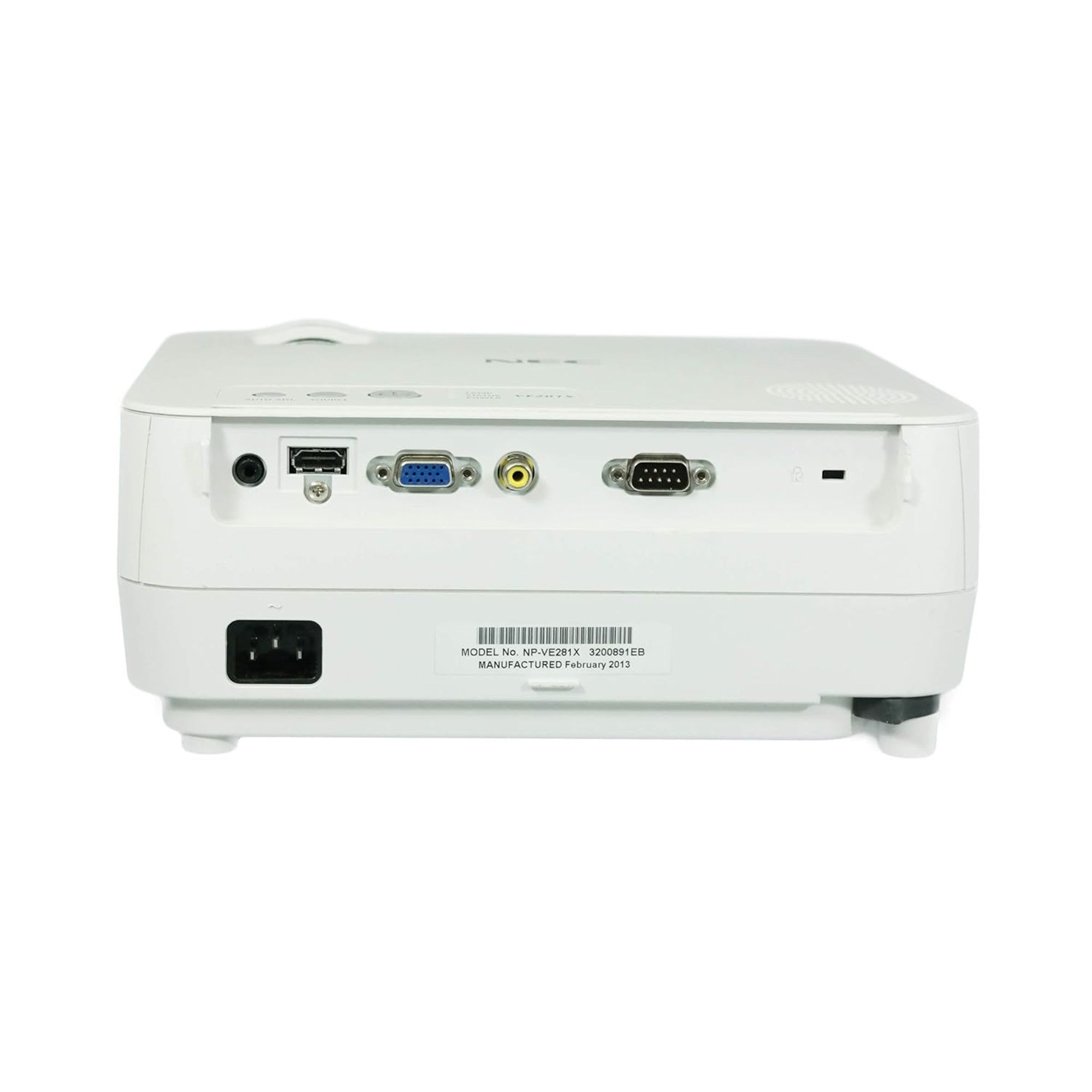 NEC DISPLAY SOLUTIONS NP-VE281X 2800-Lumen (1600x1200) DLP Projector, White (Certified Refurbished)