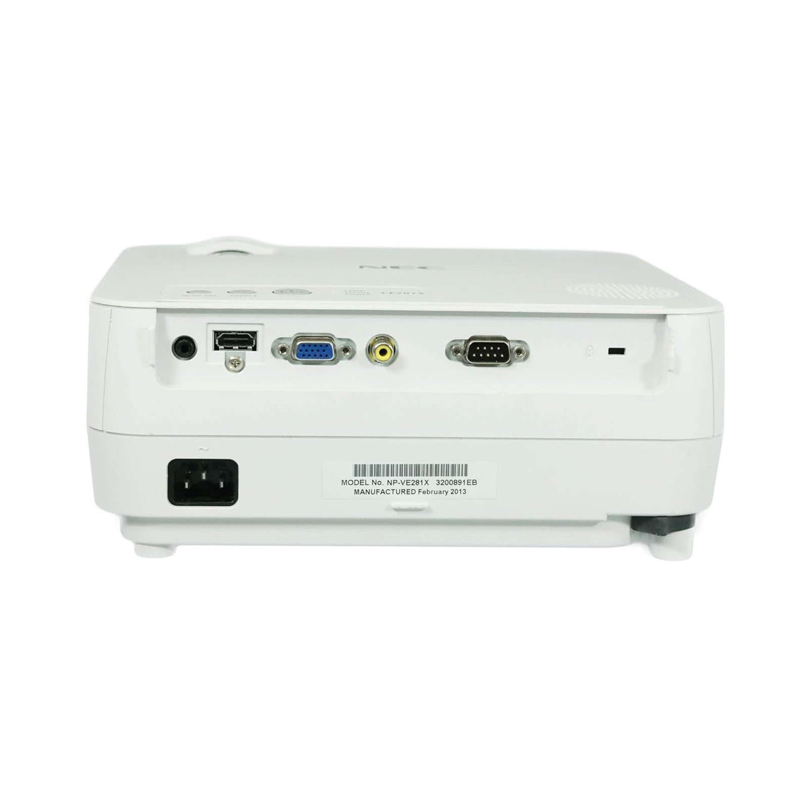 NEC DISPLAY SOLUTIONS NP-VE281X 2800-Lumen (1600x1200) DLP Projector, White (Certified Refurbished)