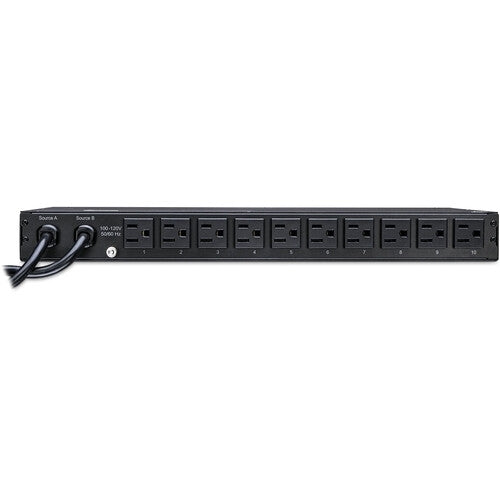 CyberPower PDU15M10AT 10-Outlet 1800W 15 ft. Cord Rackmountable Power Strip, Black (Refurbished)