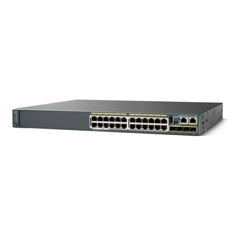 Cisco WS-C2960S-24TS-L 24-Port 100Mbps RJ45 1U Switch, Black (Used - Good)