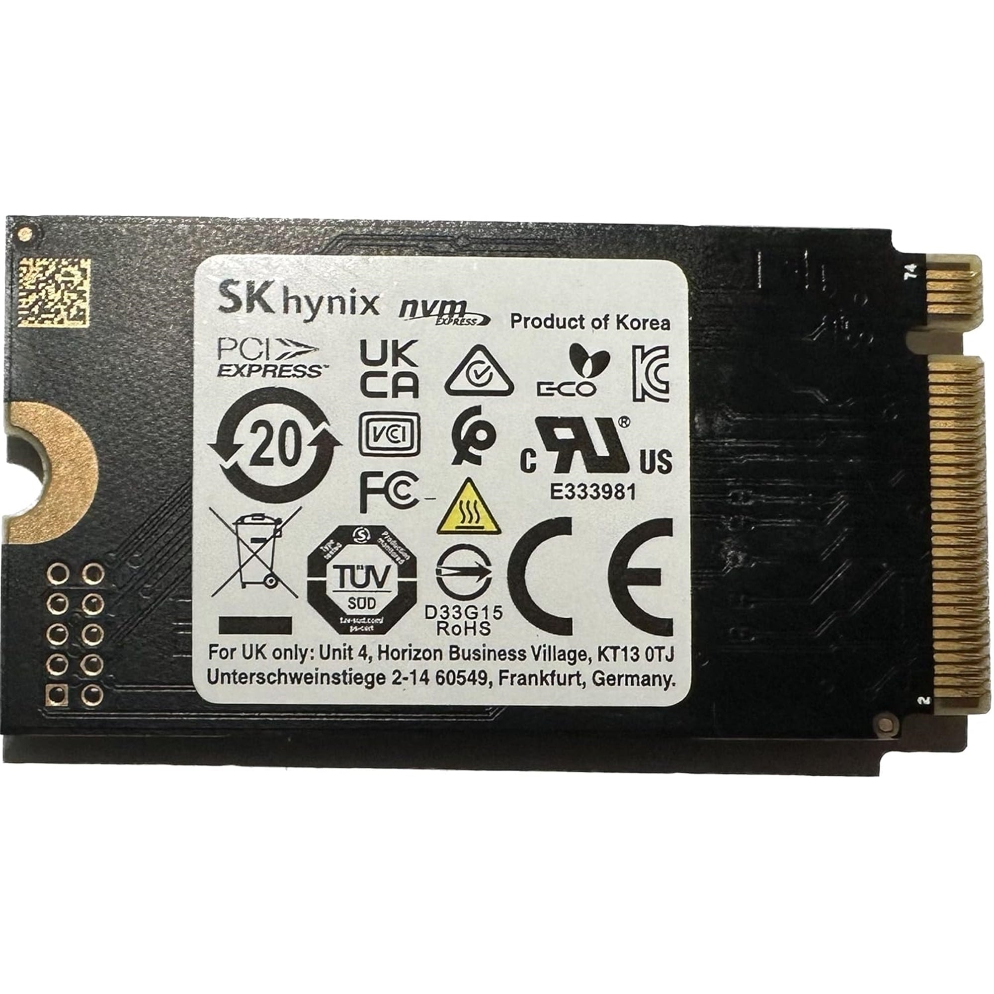 SK Hynix HFM512GD3HX015N 2.5" 512GB PCIe NVMe Solid State Drive (SSD), Black (Used - Good)