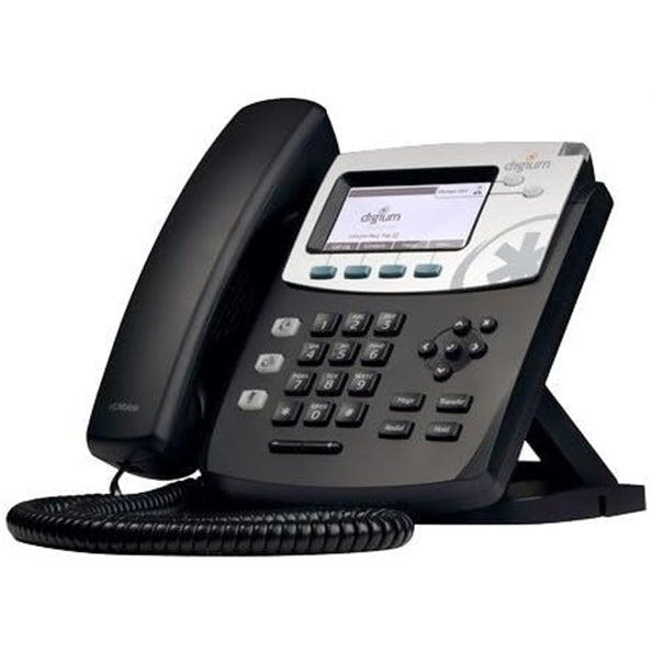 Digium D45 2-Line Gigabit SIP Phone with HD Voice, Backlit Display, Icon Keys, Black (New Open Box)
