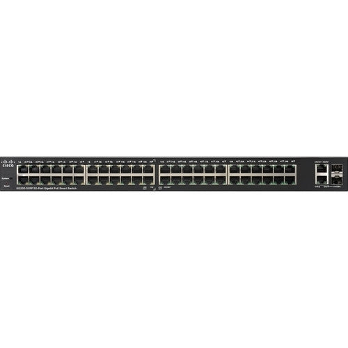 Cisco SG200-50FP 50-Port 100Mbps RJ45 1U Specialty Switch, Black (Refurbished)