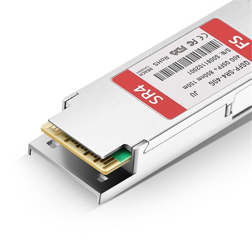 Broadcom 40G-QSFP-SR4-INT 850nm 150m DOM MPO-12/UPC MMF Optical Transceiver, Silver (New Open Box)