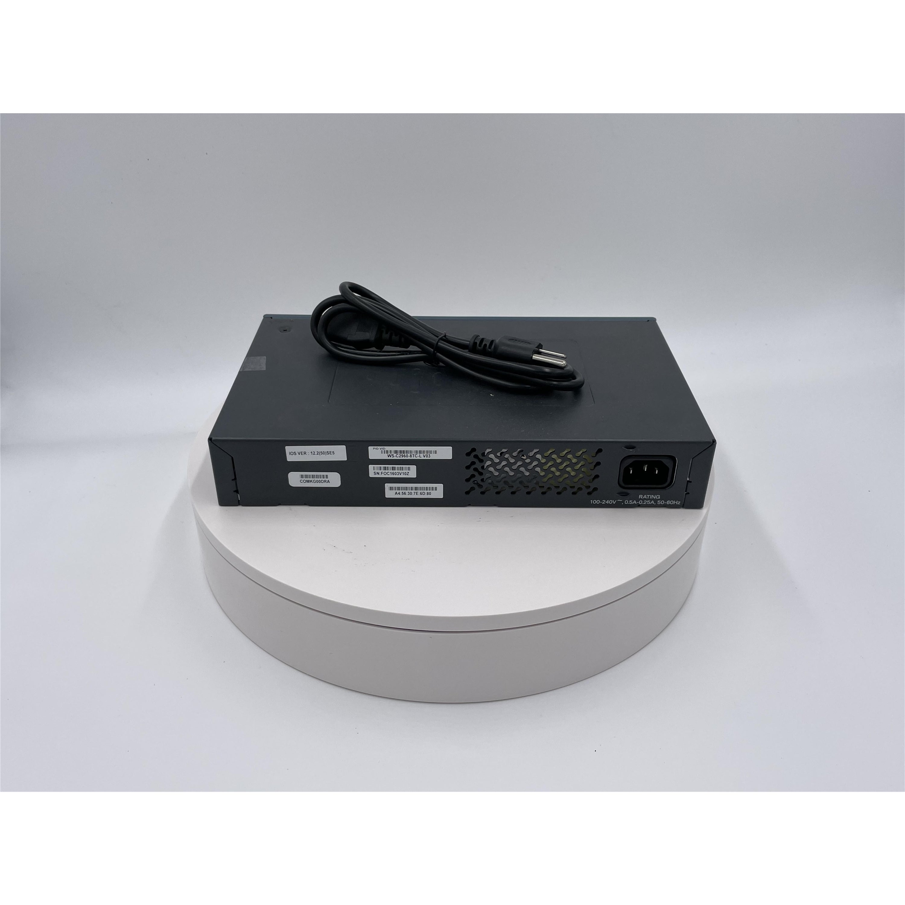 Cisco WS-C2960-8TC-L 8-Port 100Mbps RJ45 1U Specialty Switch, Grey (Certified Refurbished)