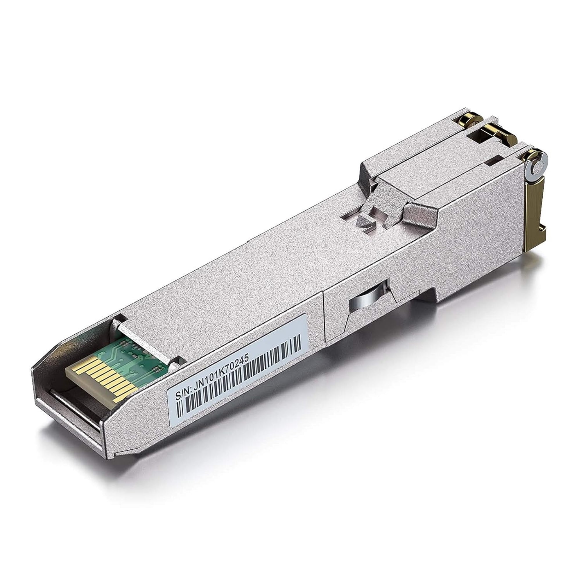 10GTEK ASF-GE-T 1000BASE-T Copper SFP to RJ45 SFP Module Transceiver, Silver (Certified Refurbished)