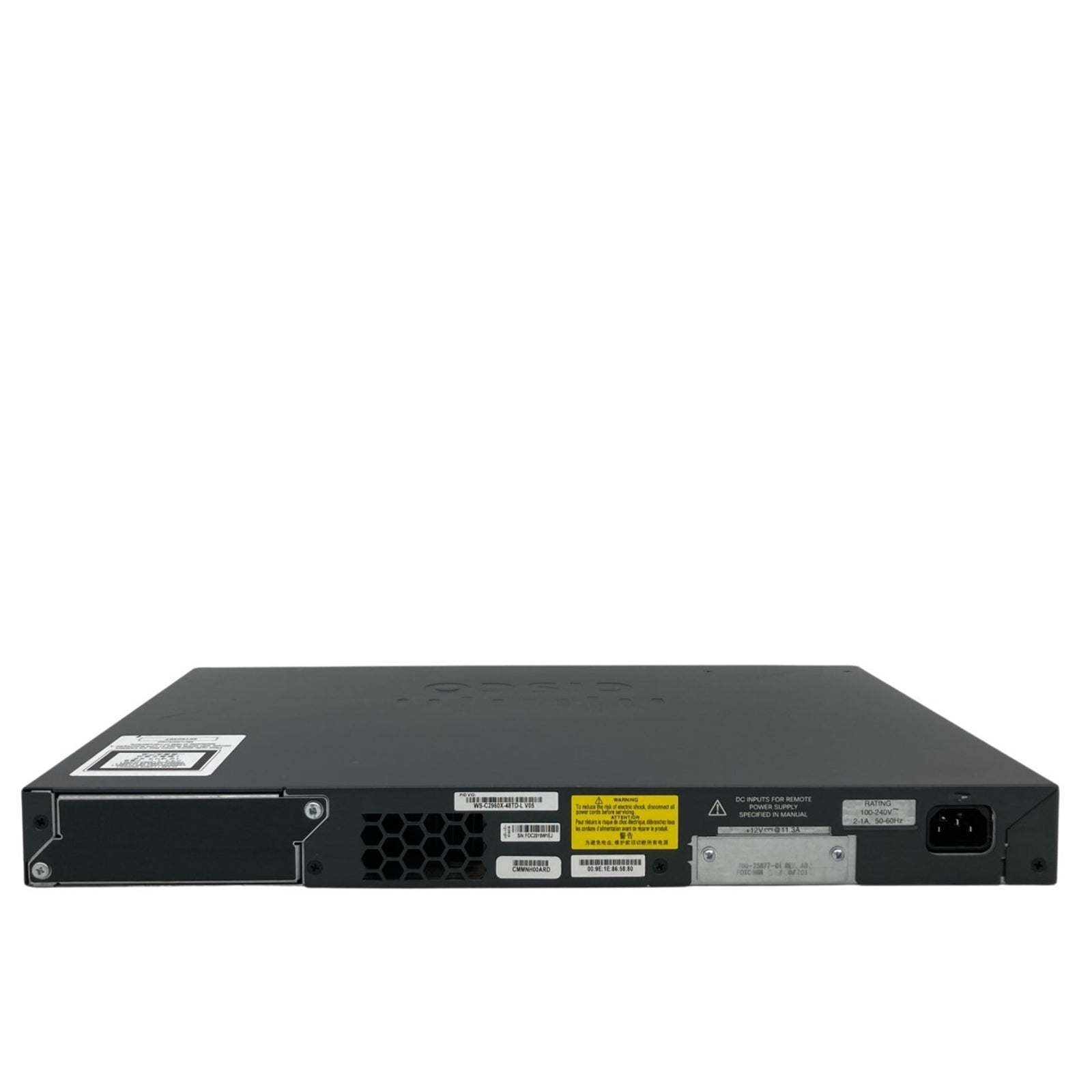 Cisco WS-C2960X-48TD-L 48-Port 100Mbps RJ45 1U Switch, Grey (Certified Refurbished)