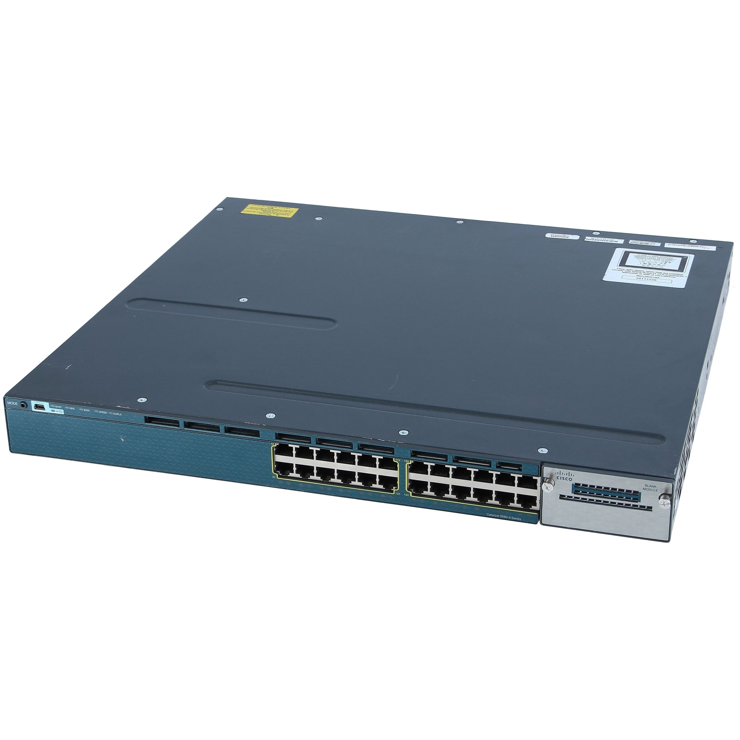 Cisco WS-C3560X-24T-L 24-Port 100Mbps RJ45 Desktop Specialty Switch, Blue (Refurbished)